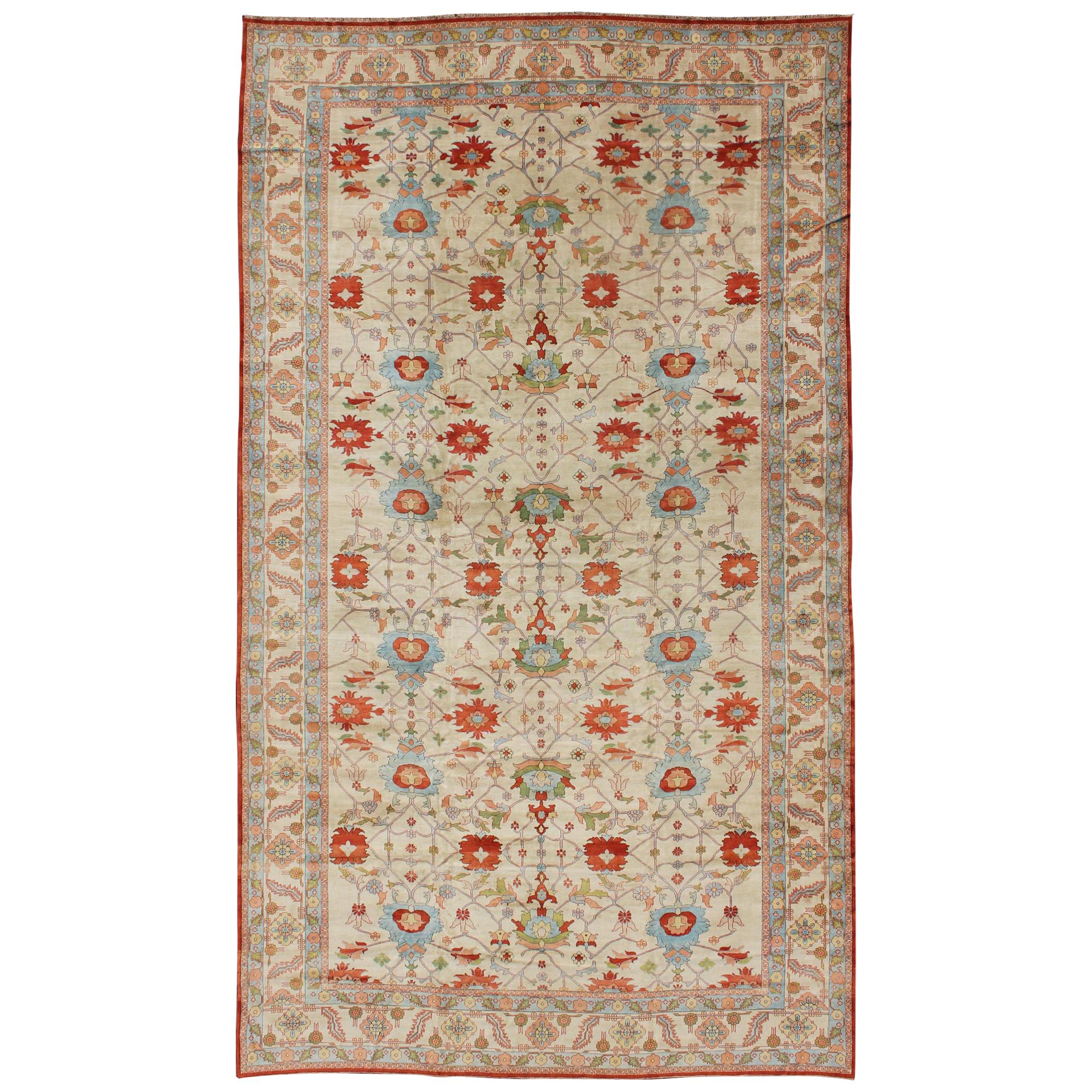 Großer farbenfroher persischer Serapi-Teppich von Keivan Woven Arts, Persisch im Angebot