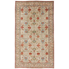 Retro Very Large Persian Serapi colorful Rug by Keivan Woven Arts