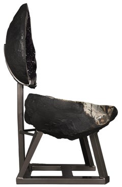 Purple Polished Amethyst White Calcite Grey Agate Decorative object Sculpture