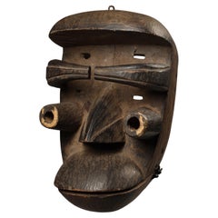 Very Large Powerful Dan Guere We Mask Tubular Eyes Ivory Coast Africa ex Fearing