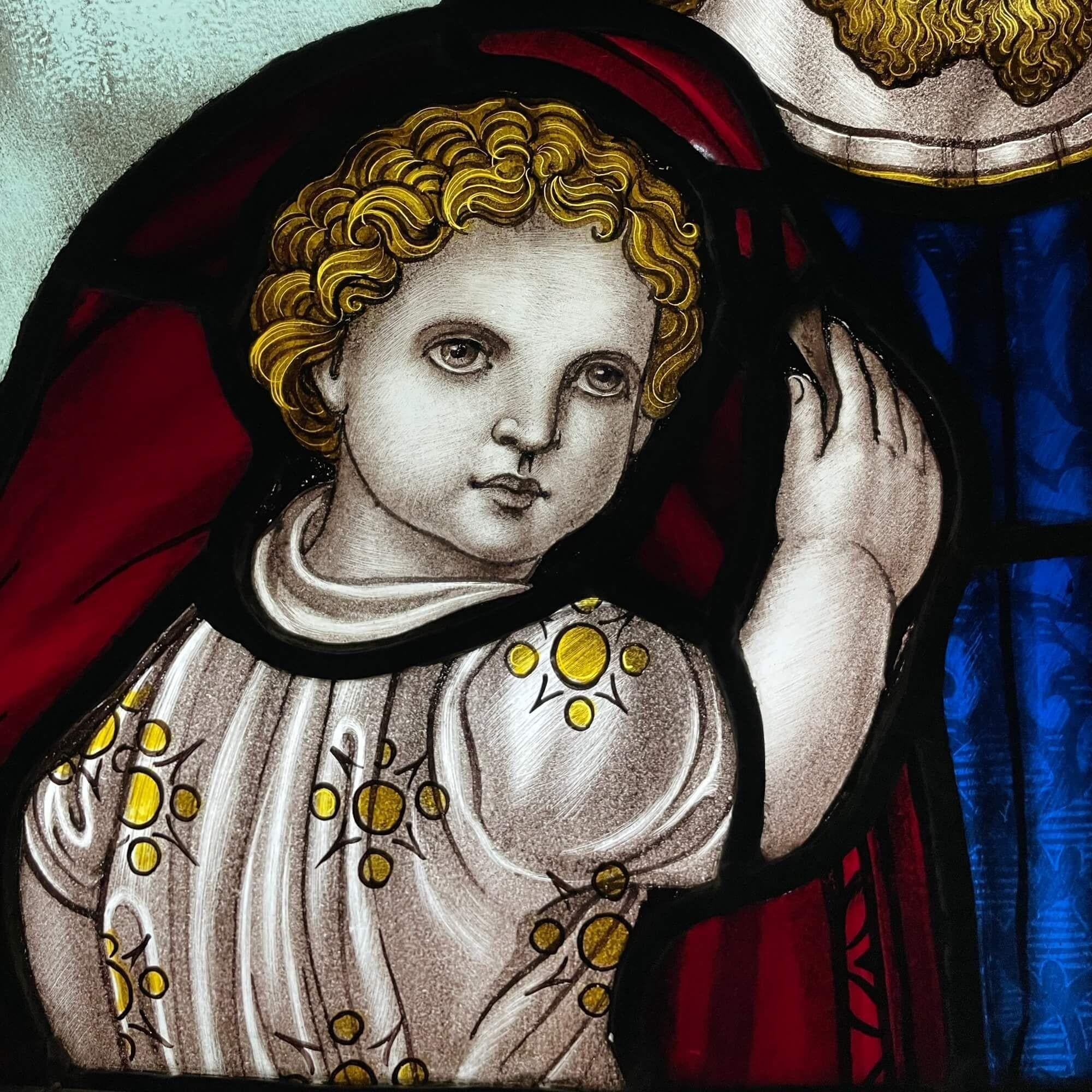 Una vetrata religiosa di recupero molto grande In condizioni discrete in vendita a Wormelow, Herefordshire