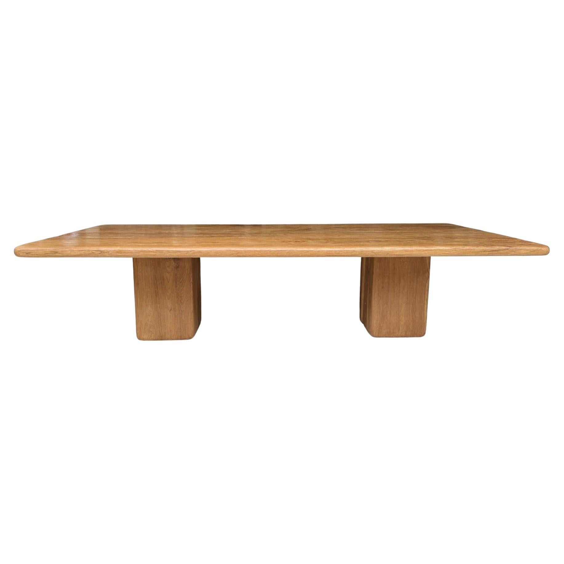 Very Large Reclaimed Teak Wood Table, Stunning Wood Textures, Modern Organic