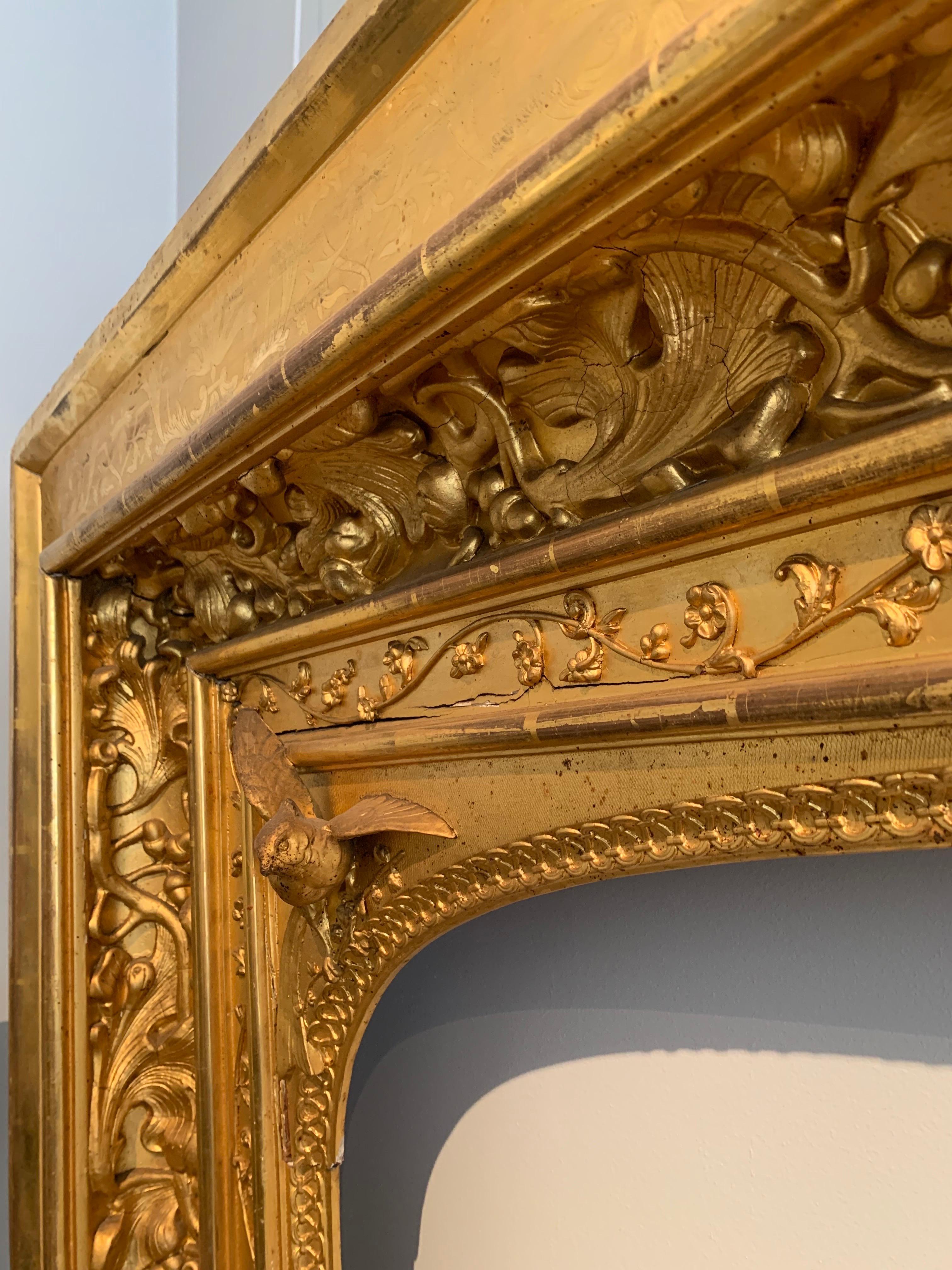 Très grand cadre français doré néo-Renaissance 19ème siècle, vers 1835 en vente 3