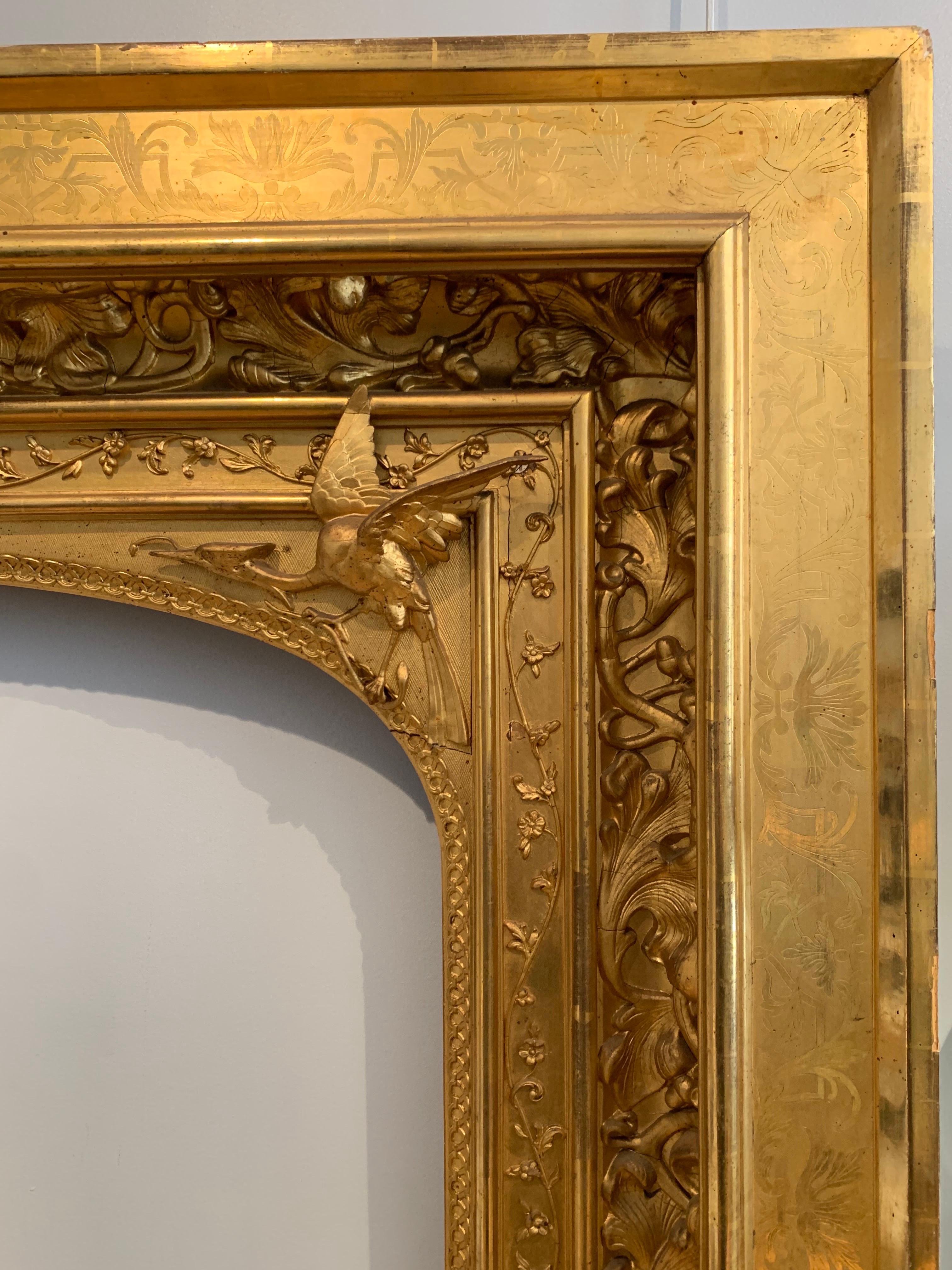 Très grand cadre français doré néo-Renaissance 19ème siècle, vers 1835 en vente 7