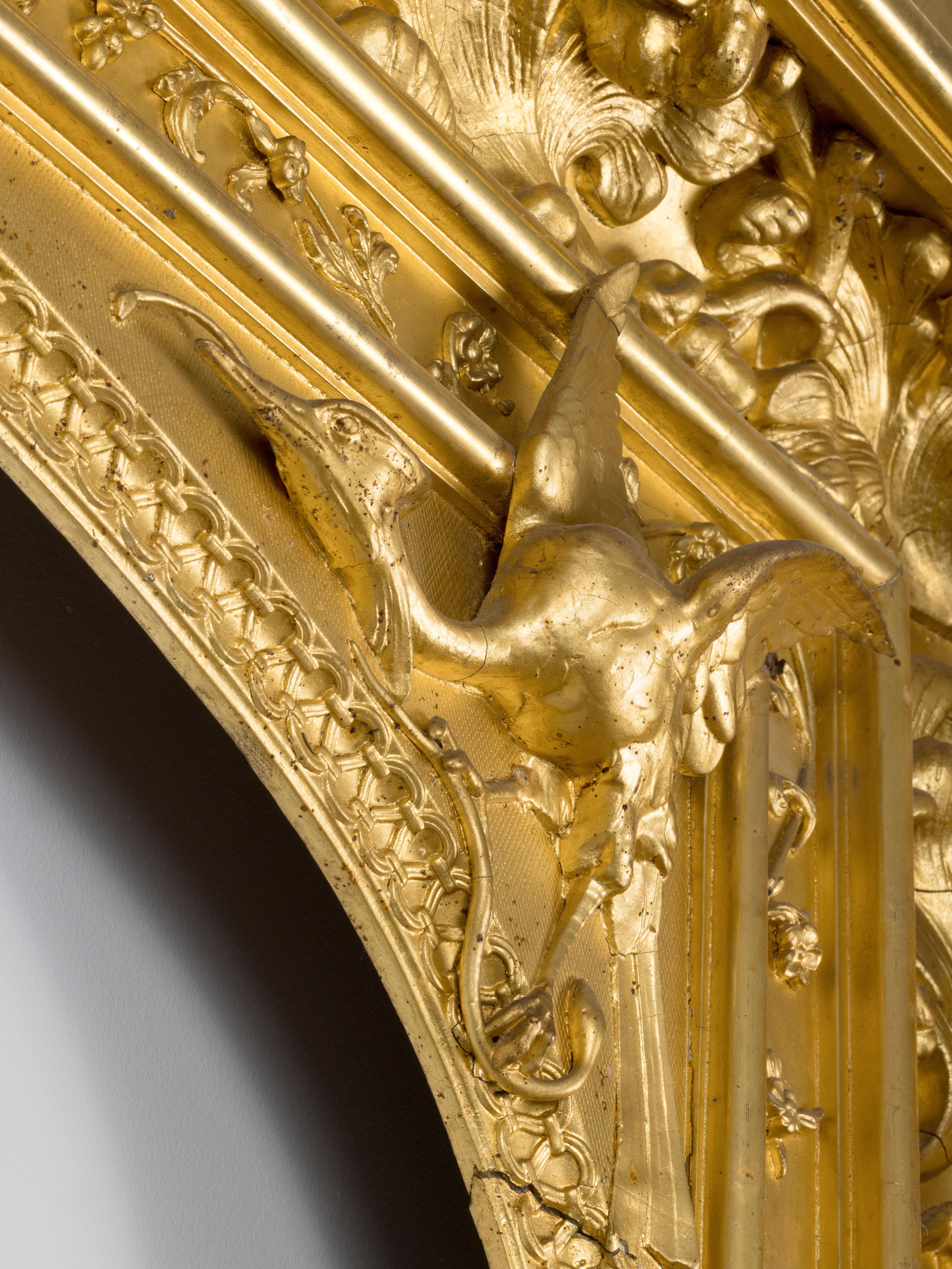 Sehr großer vergoldeter französischer Rahmen im Renaissance-Revival-Stil des 19. Jahrhunderts, um 1835 (Französisch) im Angebot