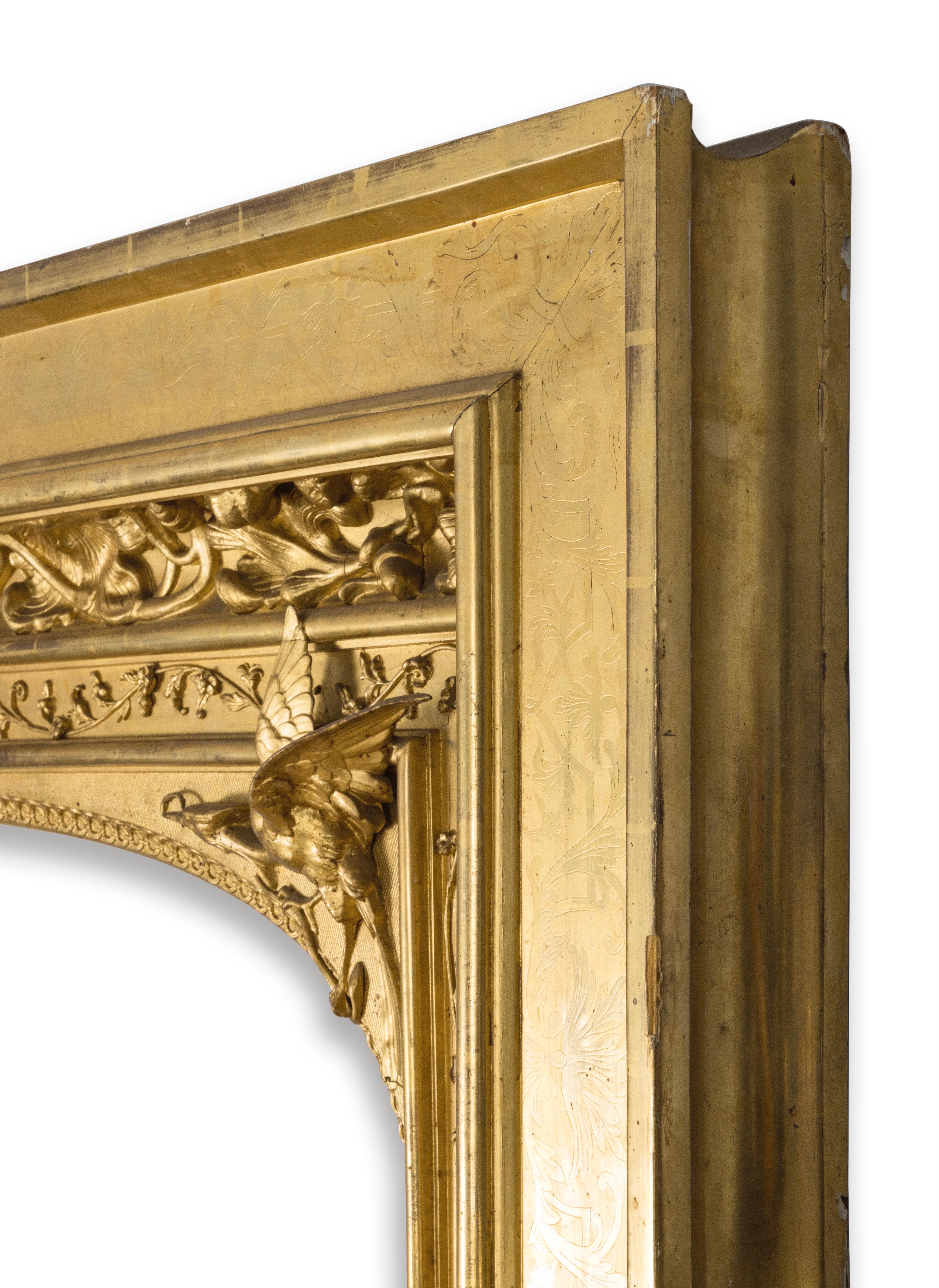 Very Large Renaissance Revival Gilded French Frame 19th Century, Circa 1835 For Sale 2