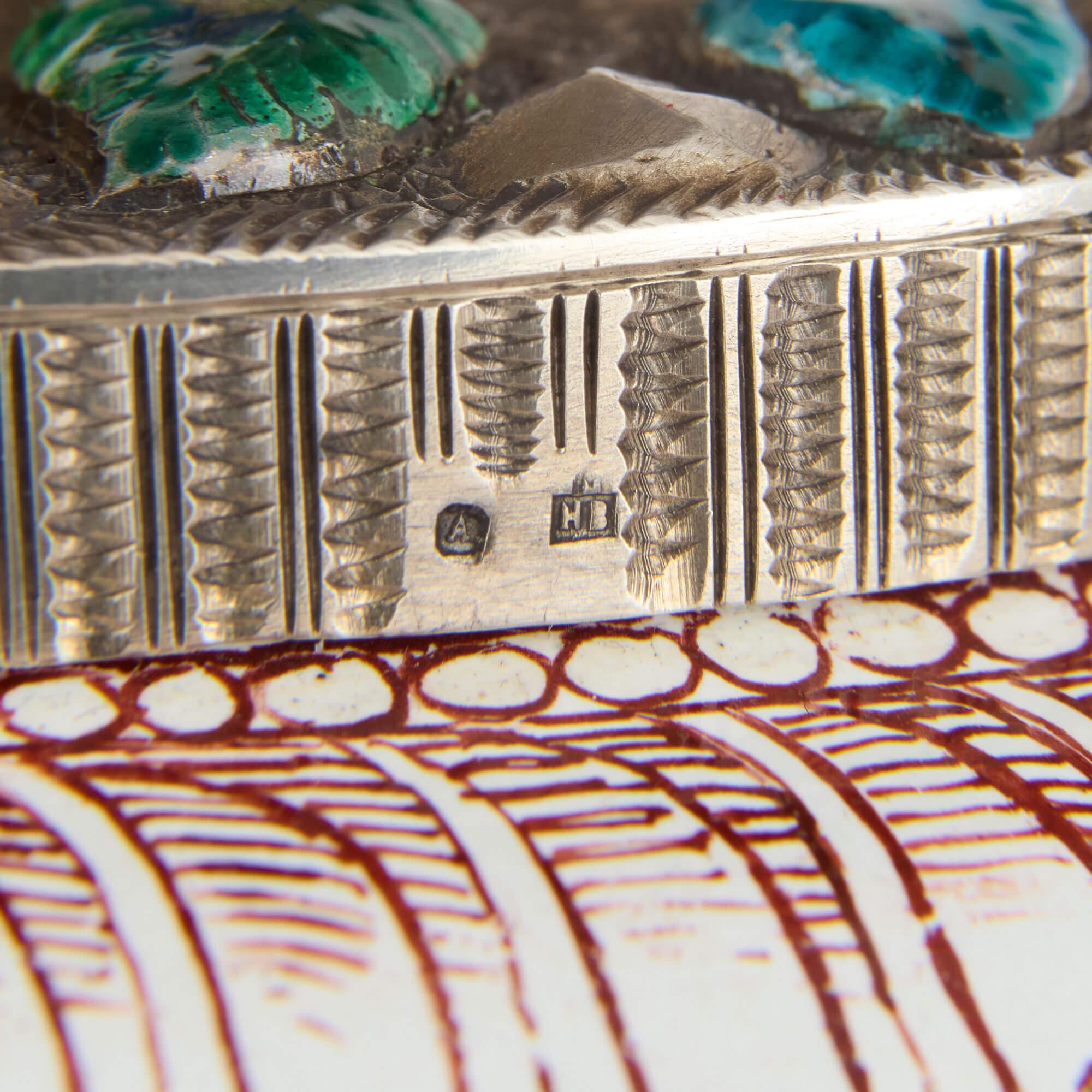 Escultura renacentista muy grande de plata dorada y esmalte de Böhm en venta 11