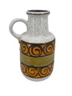 Very Large Retro Vintage West Germany Scheurich Fat Lava Vase / Floor Vase / Ear