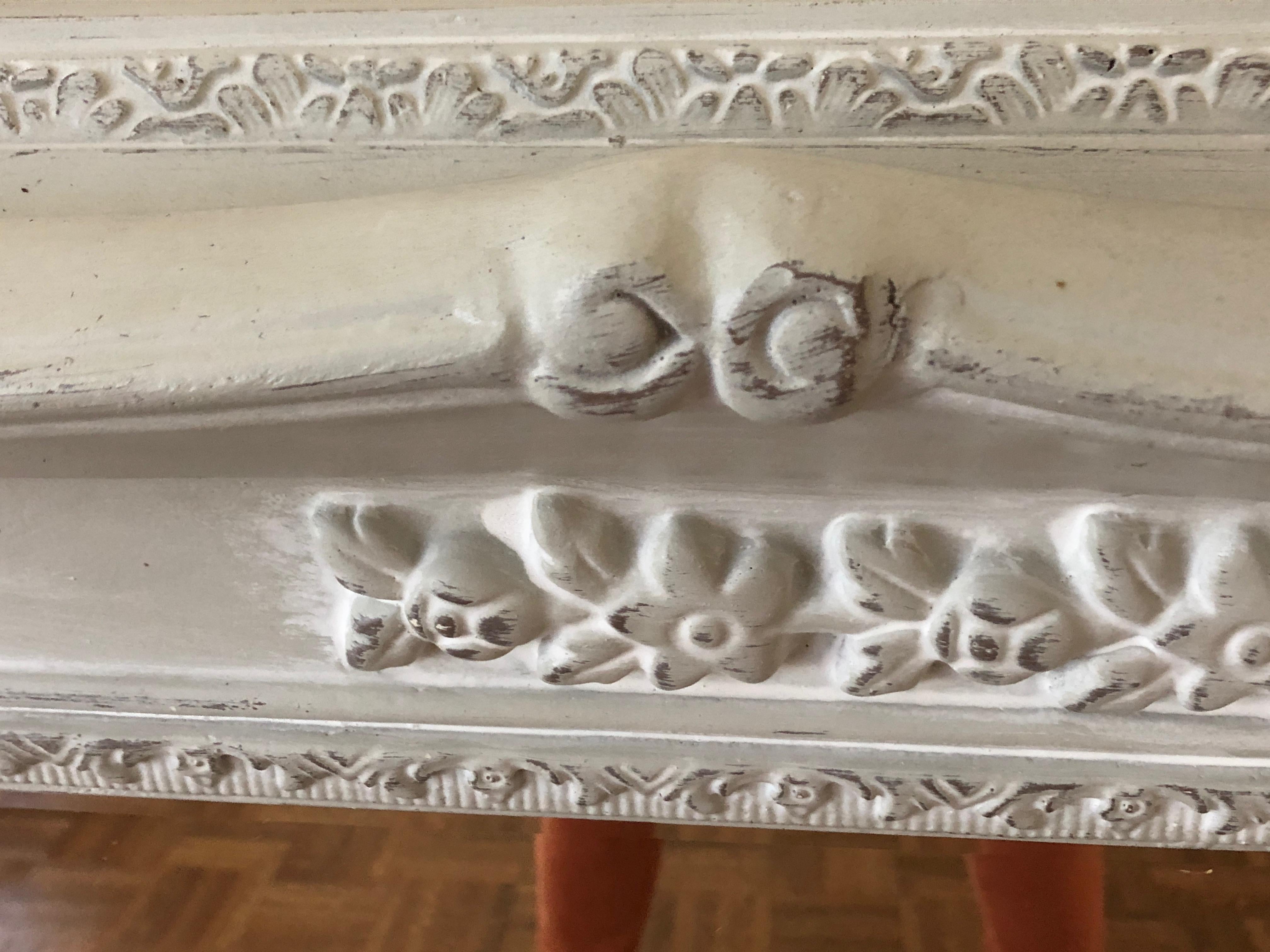 Chinese Very Large Romantic French Style Light Gray Mirror