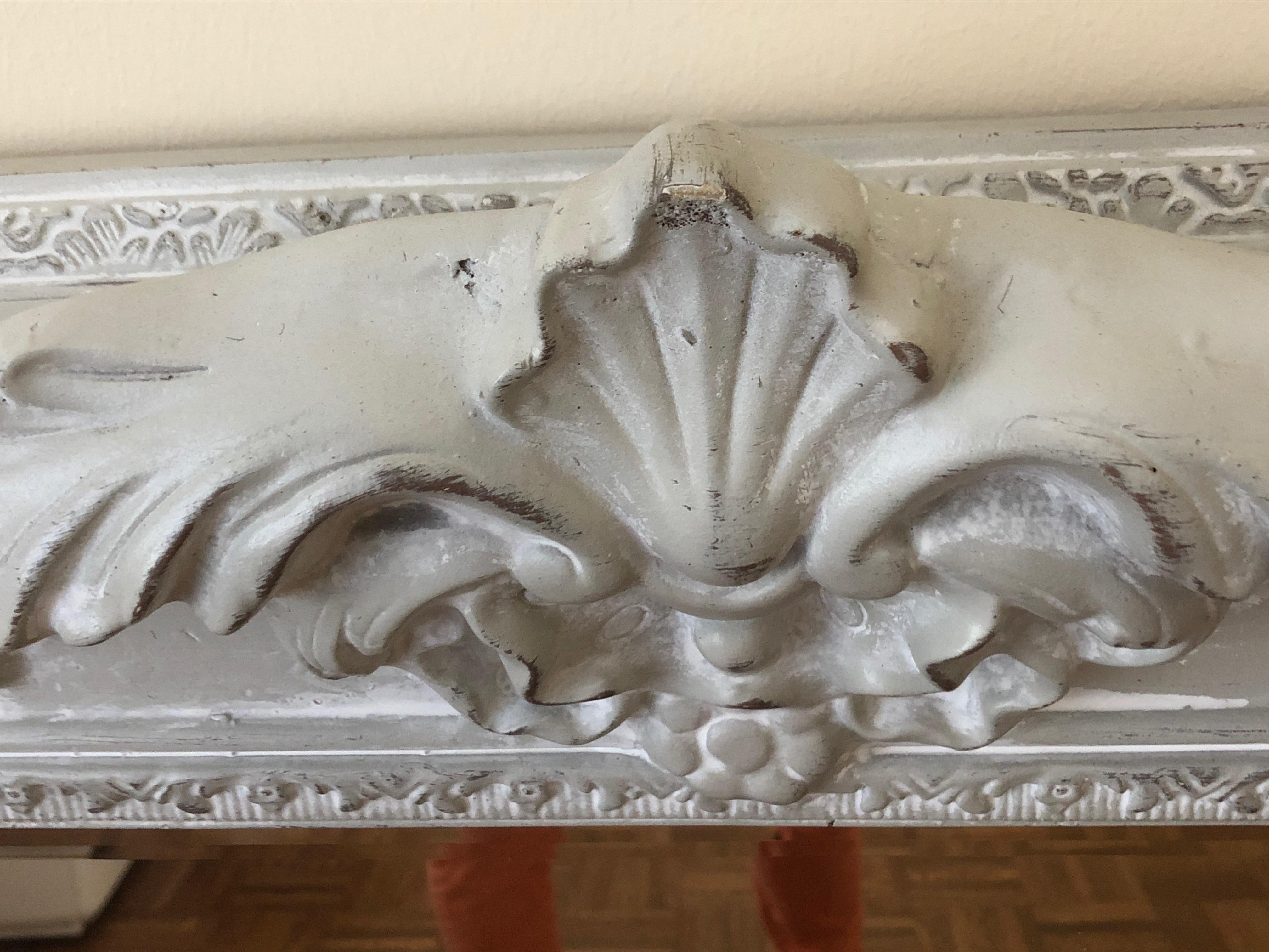 Contemporary Very Large Romantic French Style Light Gray Mirror