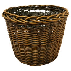 Very Large Round Woven Willow Log Basket   This is a good large strong basket