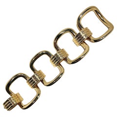 Extra Large Link 14k Yellow Gold Bracelet- Links are 2 Inches Long