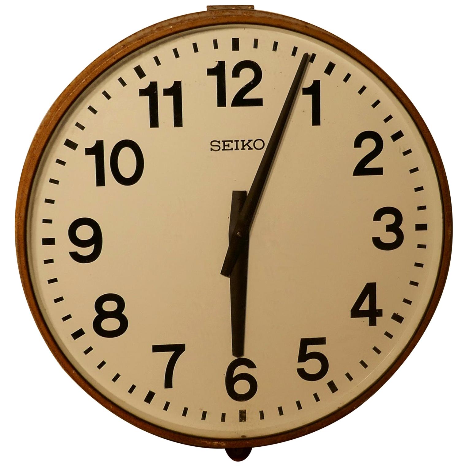 Very Large Seiko Industrial Wall Clock, Slave Clock