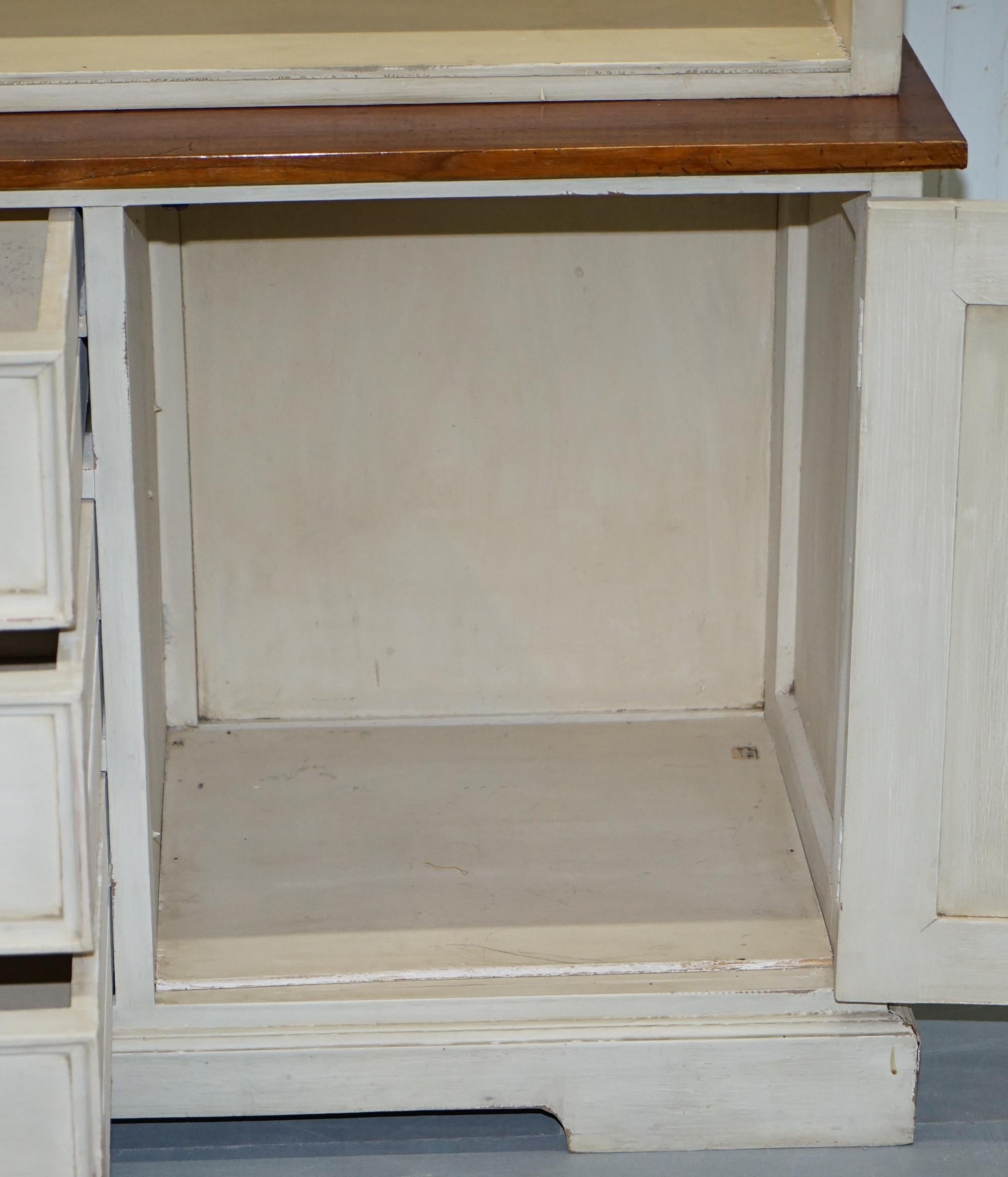 Very Large Shaker Kitchen Haberdashery Cupboard Dresser Bookcase Paneled Oak 9