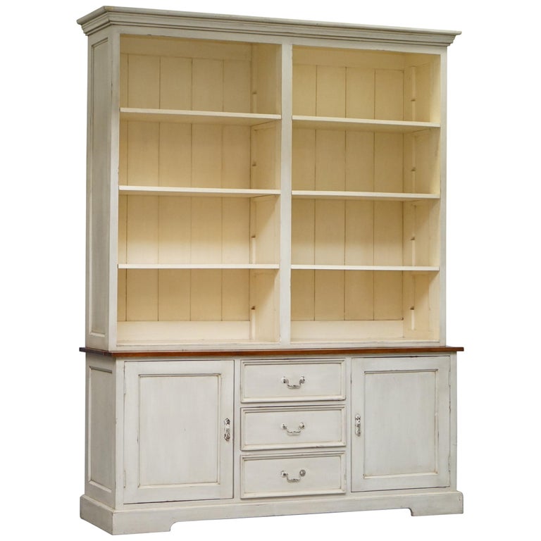Very Large Shaker Kitchen Haberdashery Cupboard Dresser Bookcase