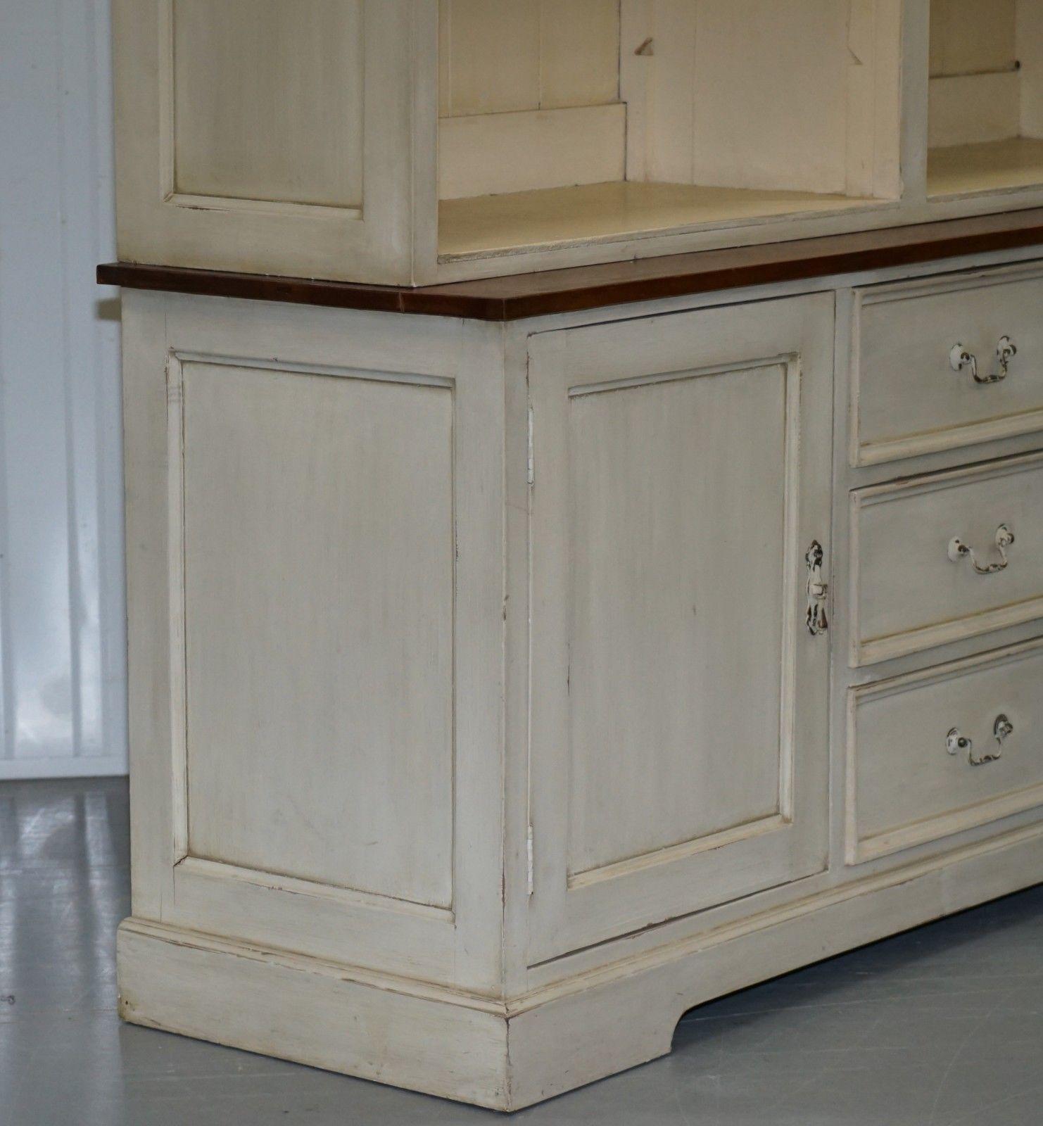 Very Large Shaker Kitchen Haberdashery Cupboard Dresser Bookcase Panelled Oak 7