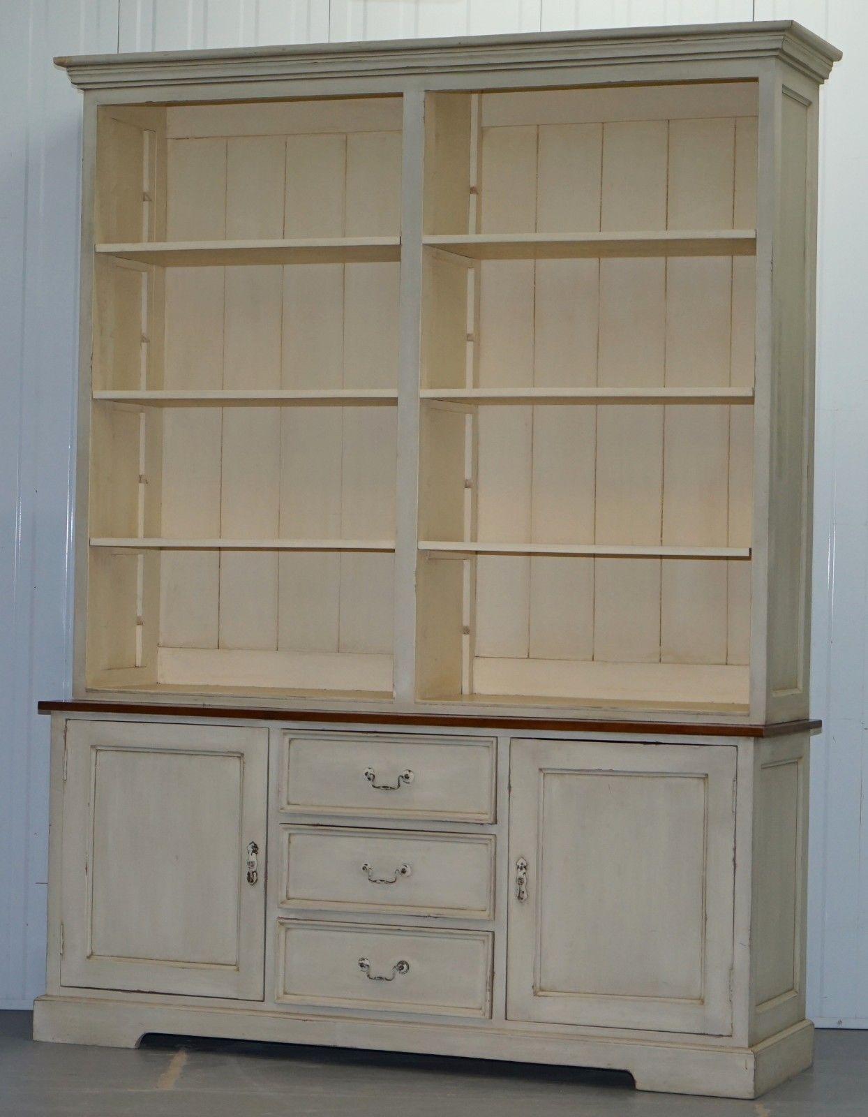 English Very Large Shaker Kitchen Haberdashery Cupboard Dresser Bookcase Panelled Oak