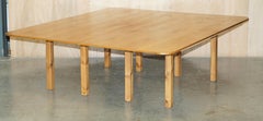 VERY LARGE SOLID HARDWOOD REFECTORY WORKSHOP DINING TABLE SPLiTS IN THE MIDDLE