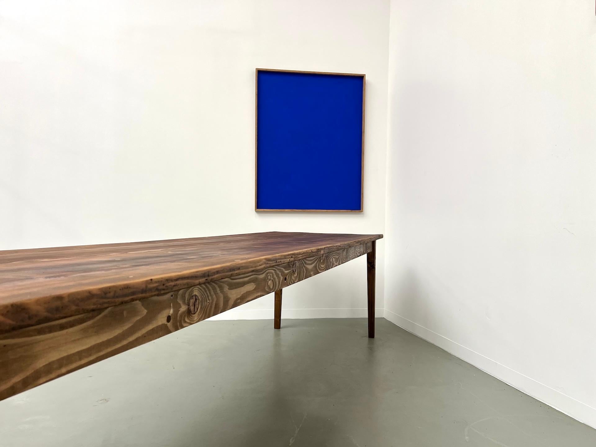 Très grande table de ferme en pin massif, années 1950 en vente 13