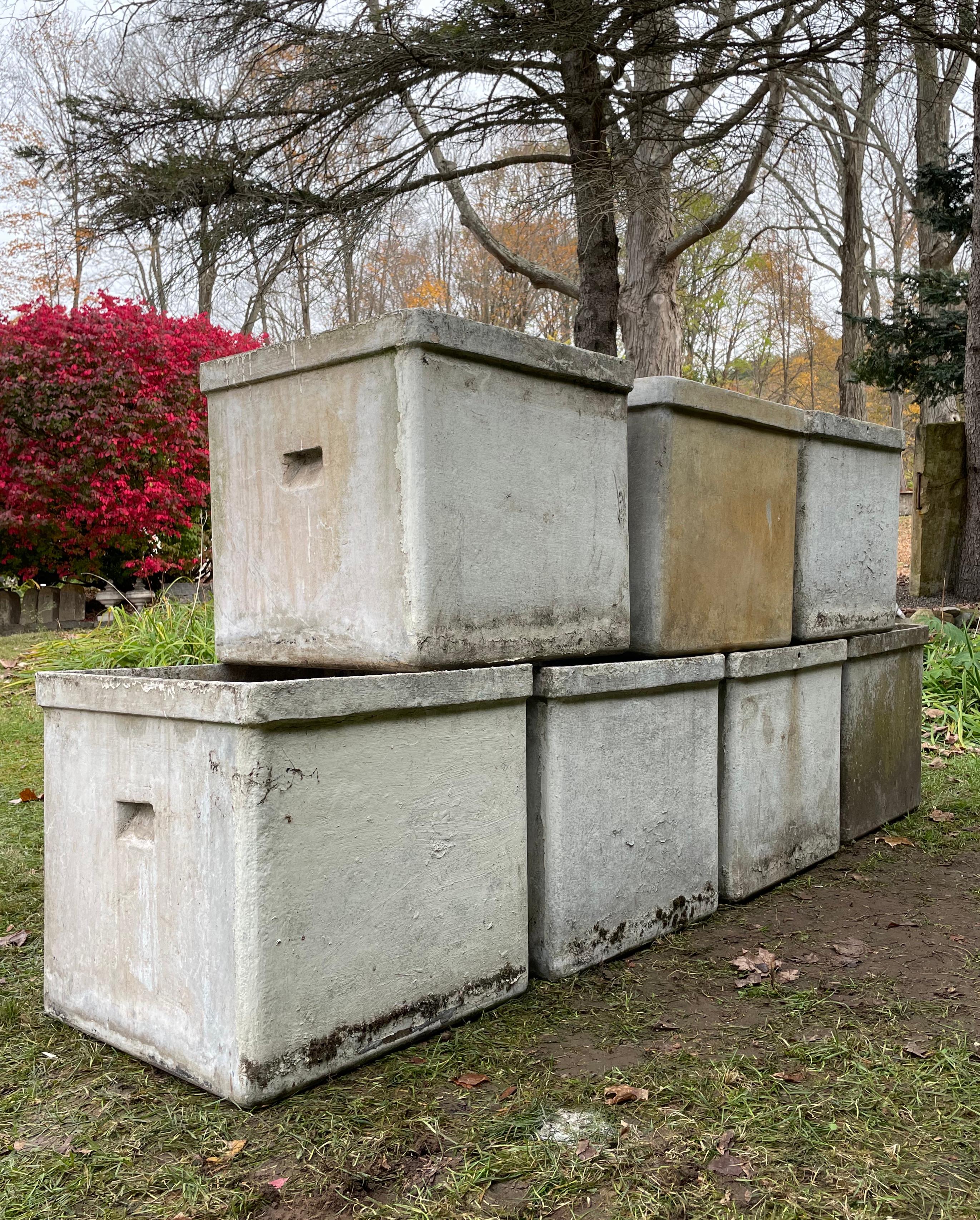 Very Large Square Planters by Willy Guhl In Good Condition In Woodbury, CT