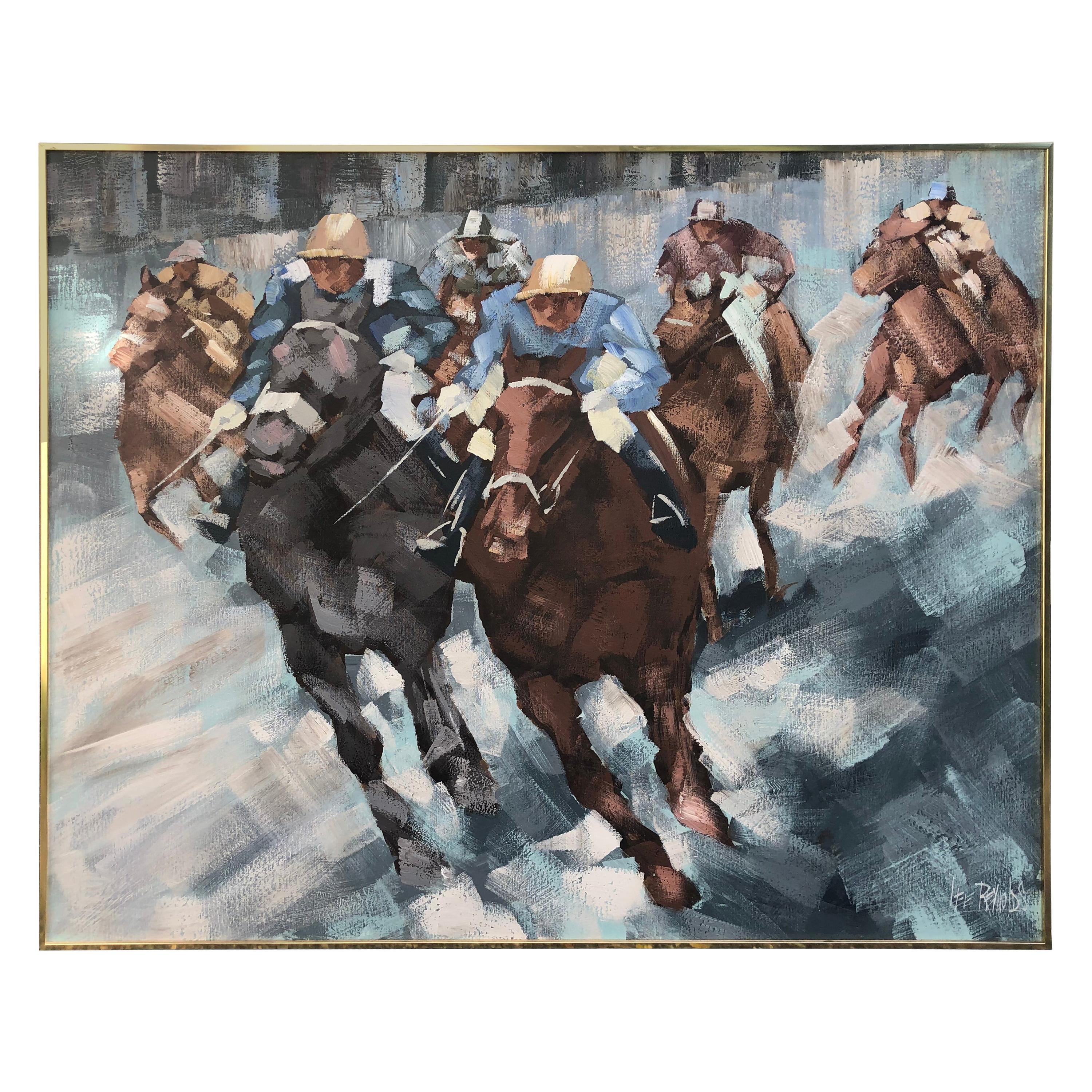 Very Large Steeplechase Contemporary Painting by Lee Reynolds