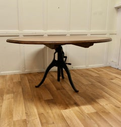 Very Large Stylish Designer Dining Table, Industrial Antiques