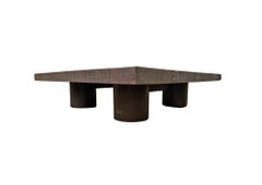 Very Large Suar Wood Sofa Table Espresso Finish Modern Organic