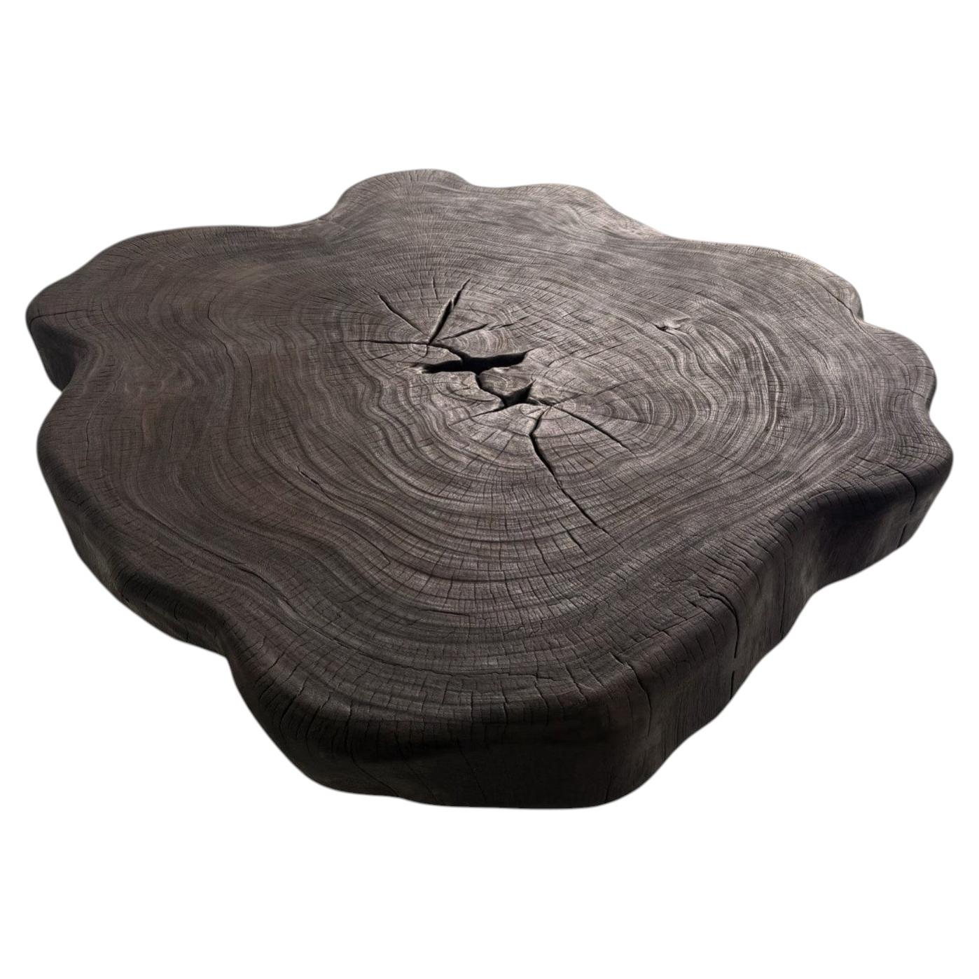 Very Large Suar Wood Sofa Table Espresso Finish Modern Organic