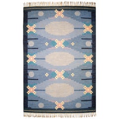 Very Large Swedish Flat-Weave Rölakan Carpet by Ingegerd Silow
