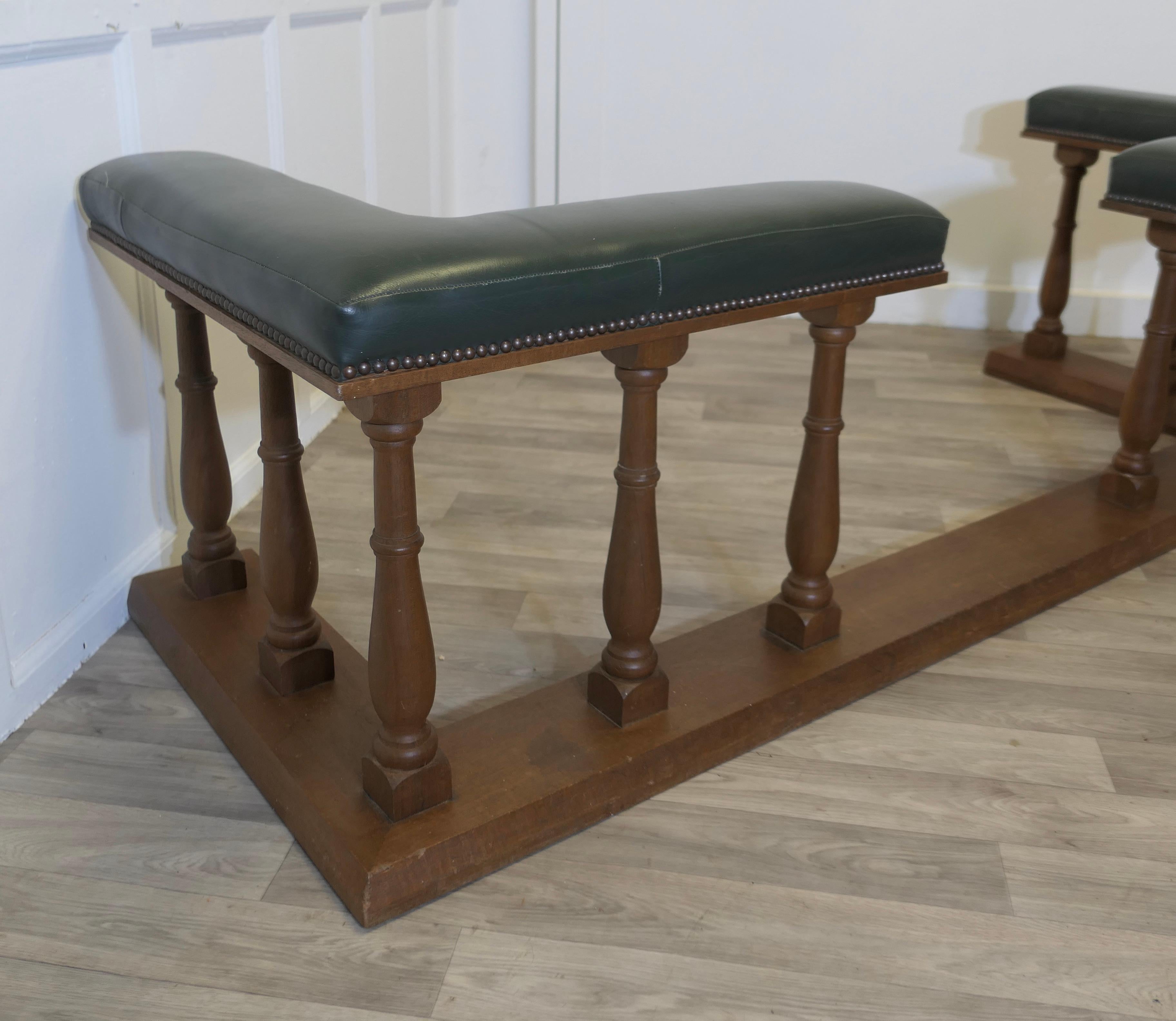 Very Large Teak and Leather Club Fender, Inglenook Fireside Seat 2
