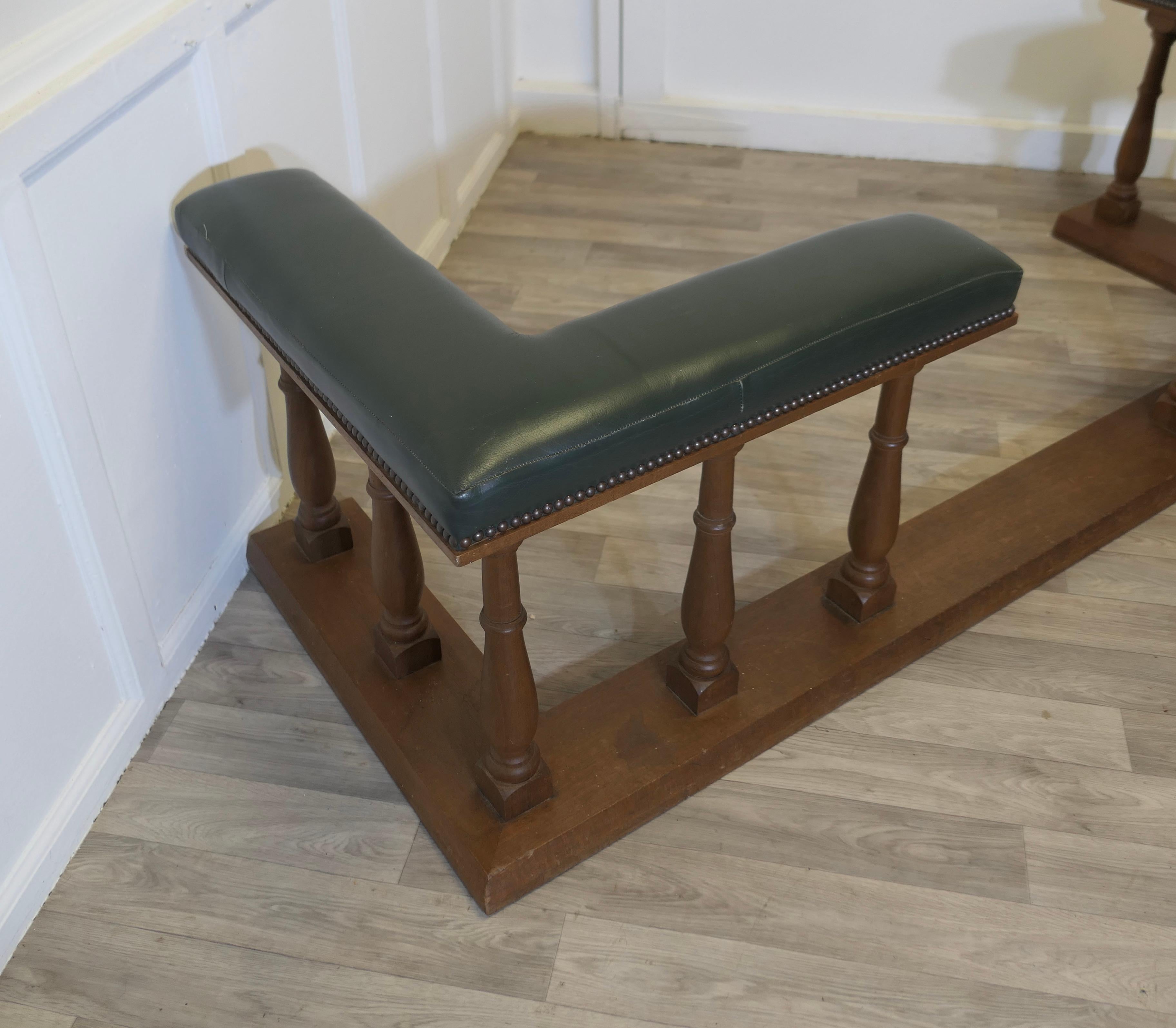 Very Large Teak and Leather Club Fender, Inglenook Fireside Seat 3