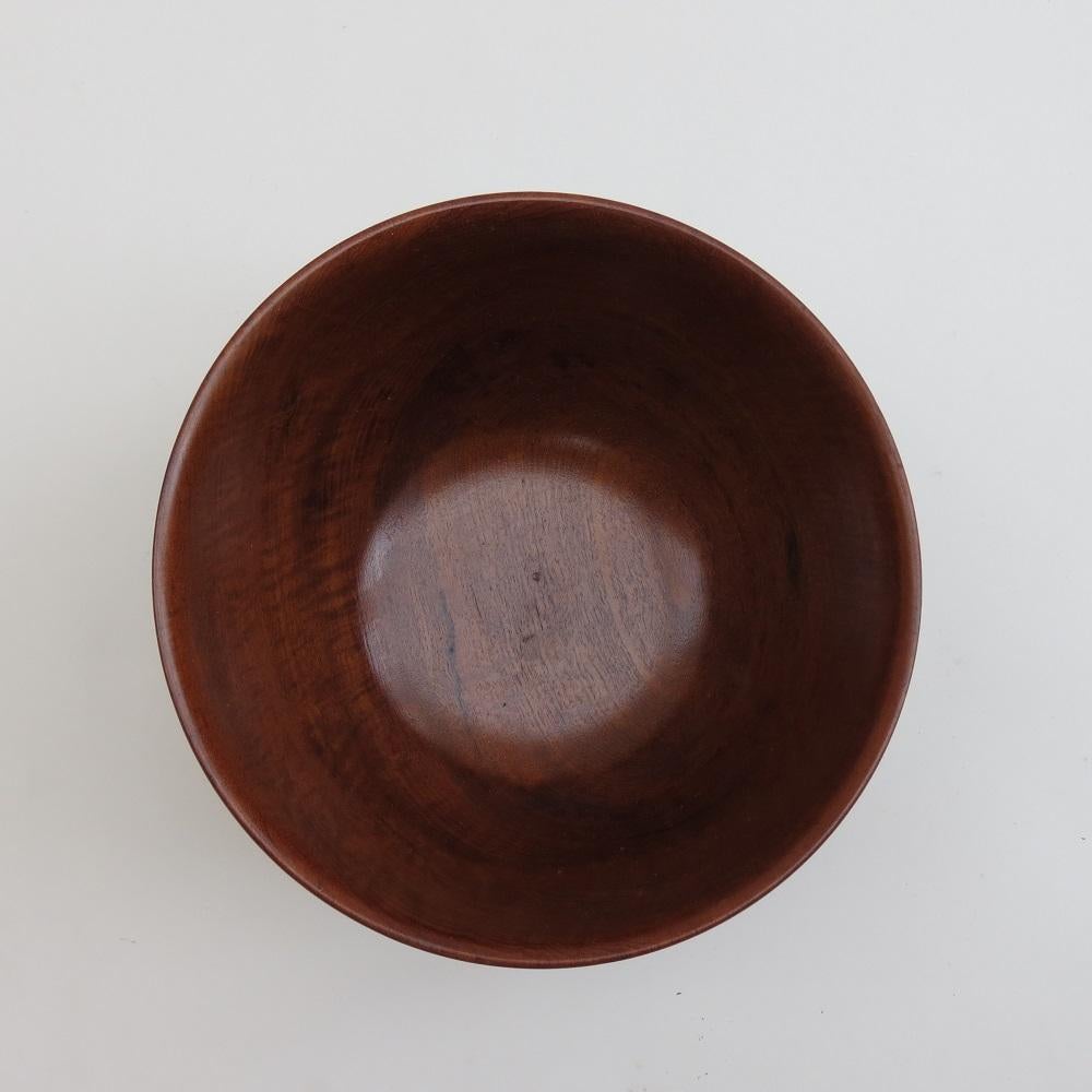 Hand-Crafted Very Large Teak Midcentury Wooden Bowl by Galatix England, 1970s