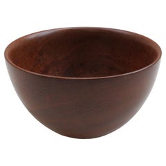 Very Large Teak Midcentury Wooden Bowl by Galatix England, 1970s