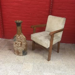 Very Large Terracotta Vase, Attributed to Accolay, circa 1950-1960