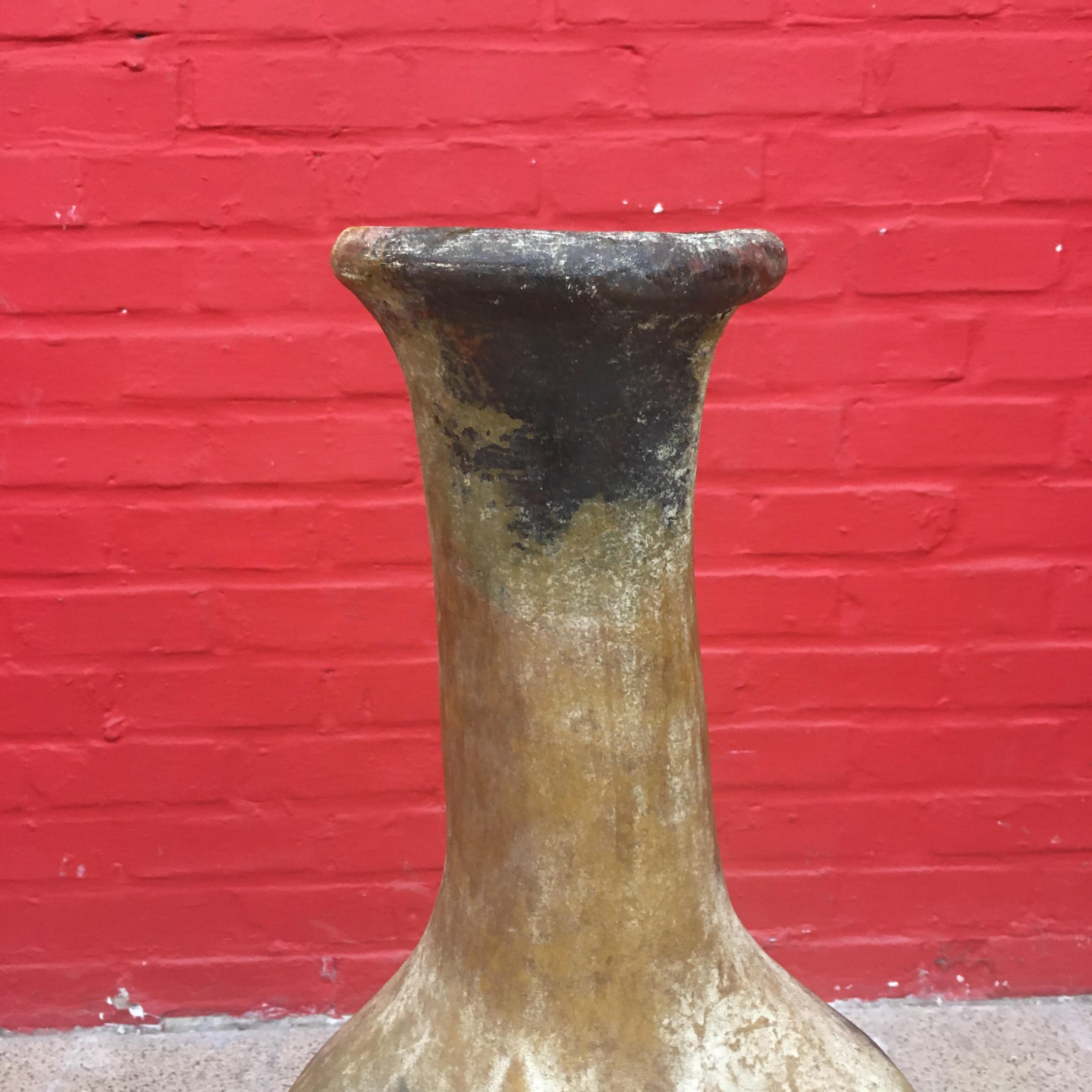 Very Large Terracotta Vase, Attributed to Accolay, circa 1950-1960 In Good Condition For Sale In Saint-Ouen, FR