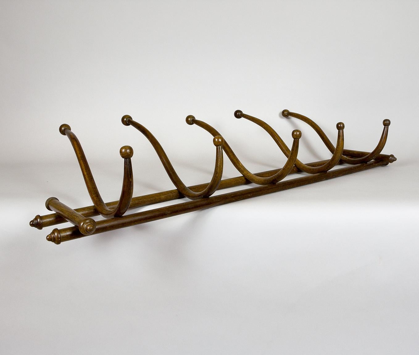 Mid-20th Century Very Large Thonet Style Bentwood Coat and Hat Rack