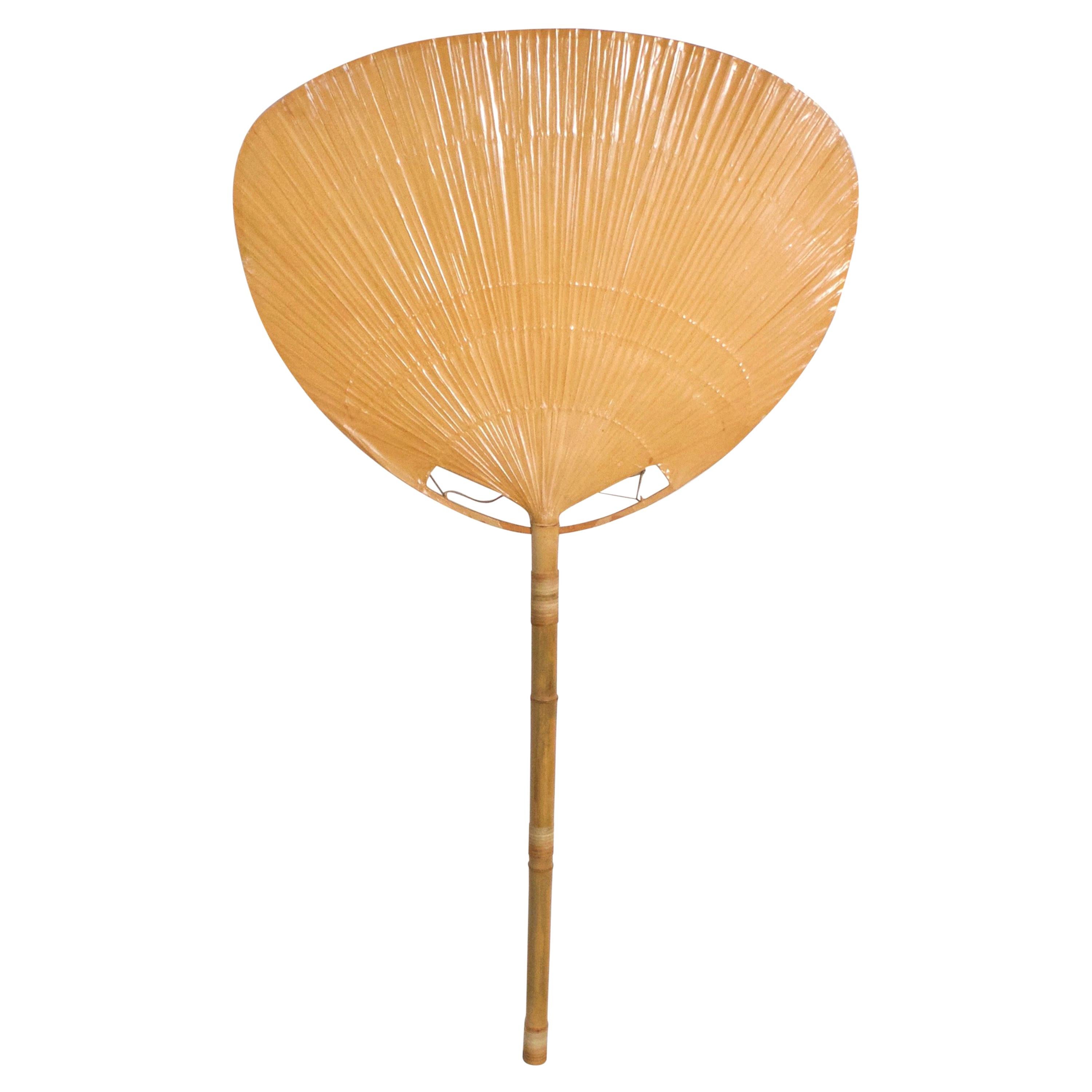 Very Large ‘Uchiwa’ Floor Lamp by Ingo Maurer for M Design, 1977 For Sale