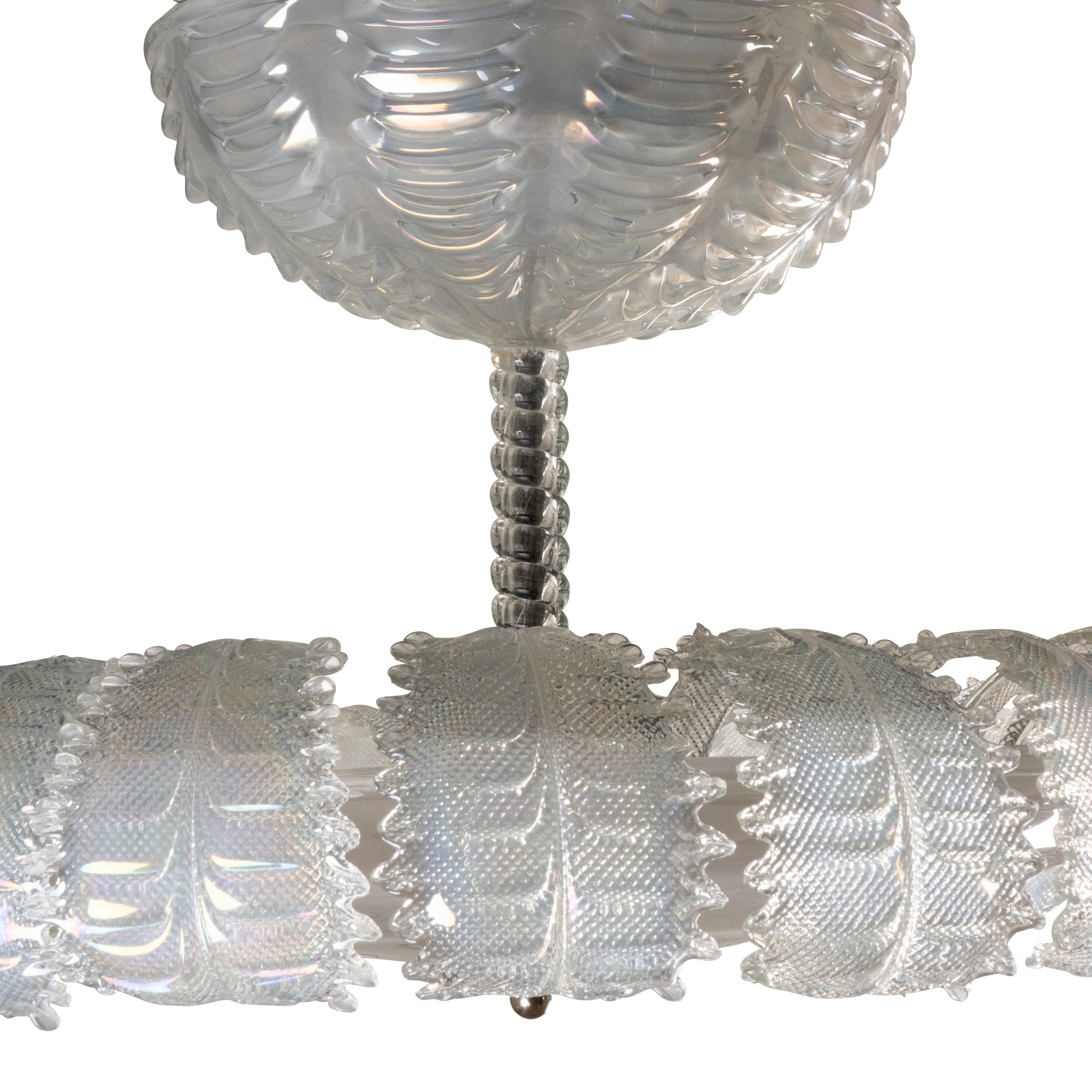 Mid-Century Modern Très grand lustre vénitien en verre de Murano 1950 en vente