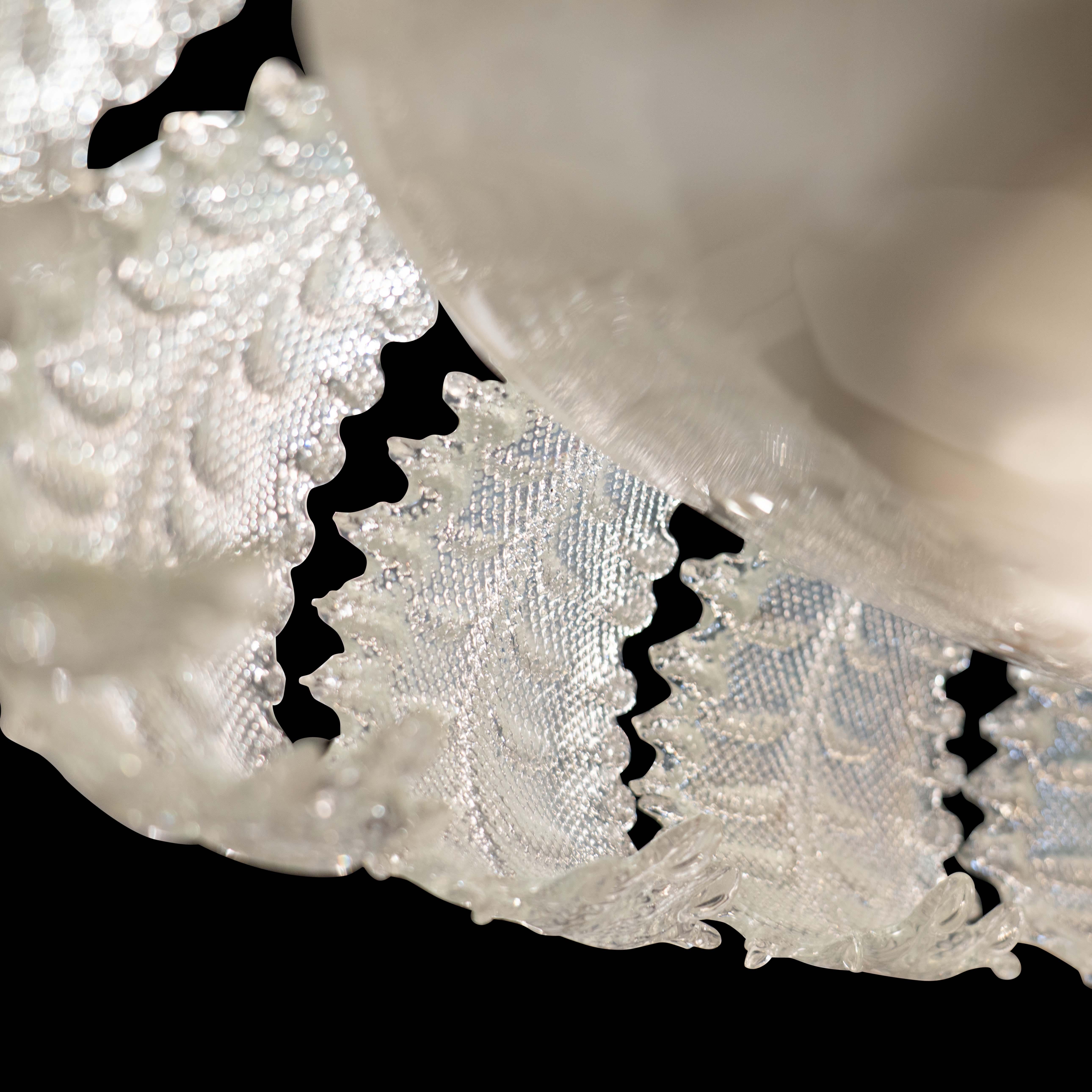 italien Très grand lustre vénitien en verre de Murano 1950 en vente