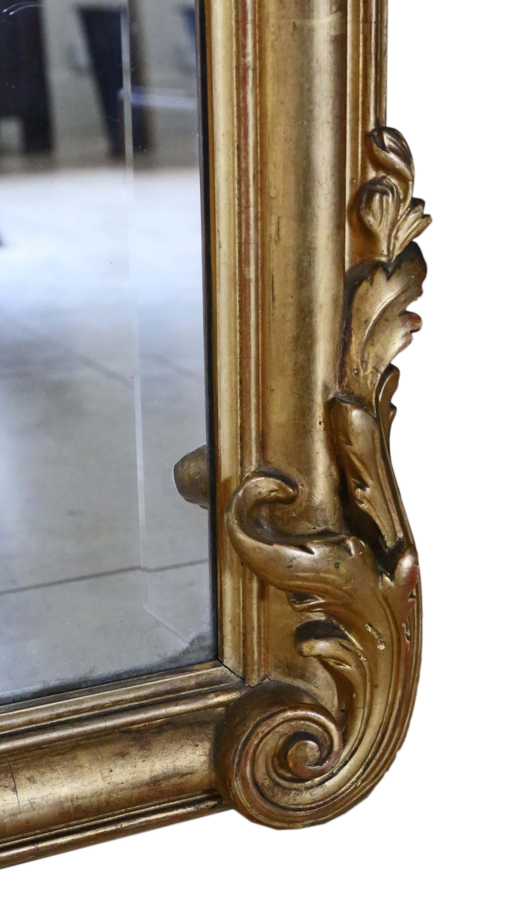 Giltwood Very Large Victorian Gilt Full Height Wall Mirror, 19th Century