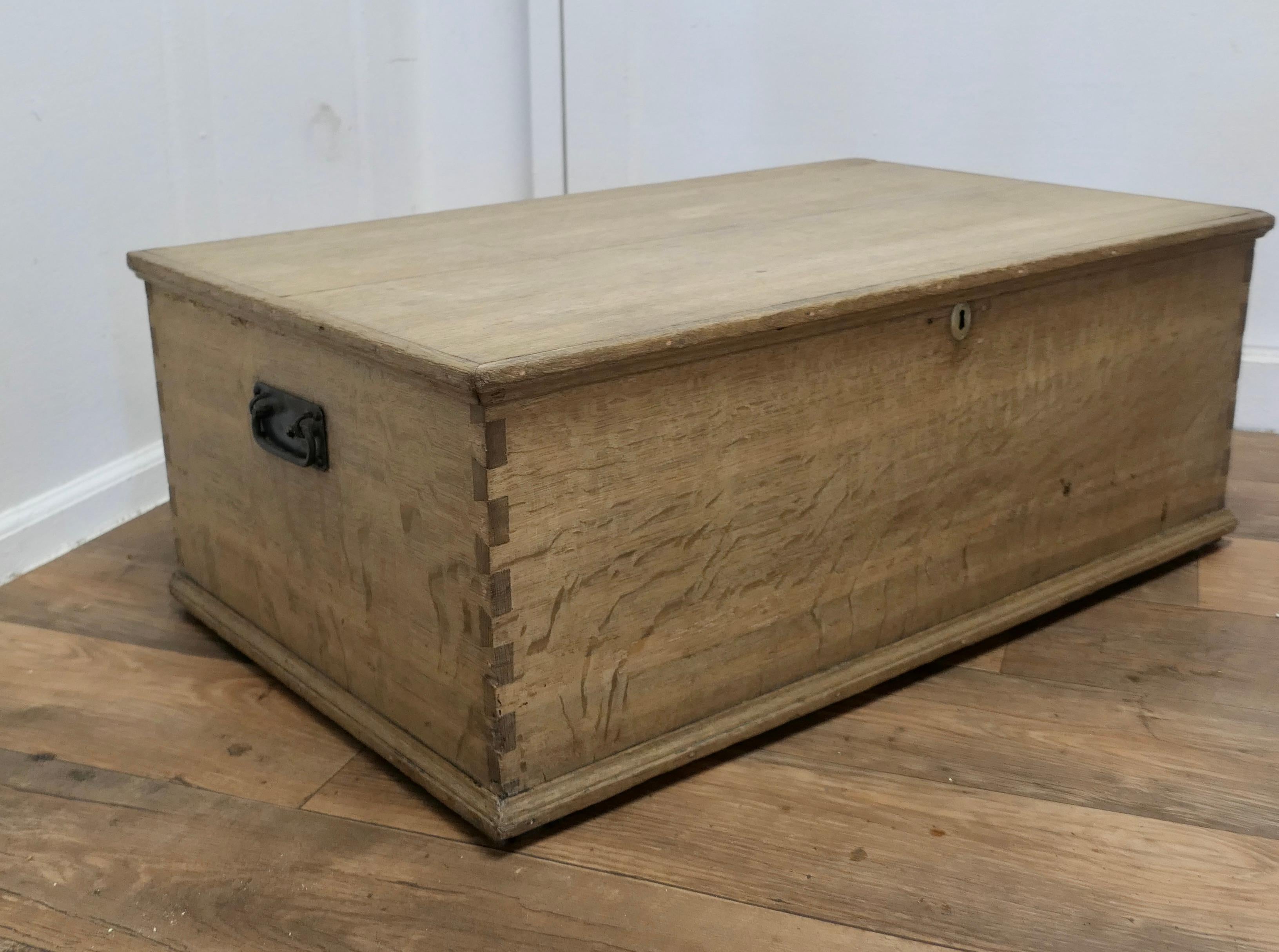 Very Large Victorian Oak Blanket Box, Toy Chest or Coffee Table 

 This is a very good quality heavy oak box, the wood has a naturally bleached colour which shows off the grain of the wood very well
It is lucky to find rustic and country items with