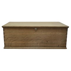 Used Very Large Victorian Oak Blanket Box, Toy Chest or Coffee Table     