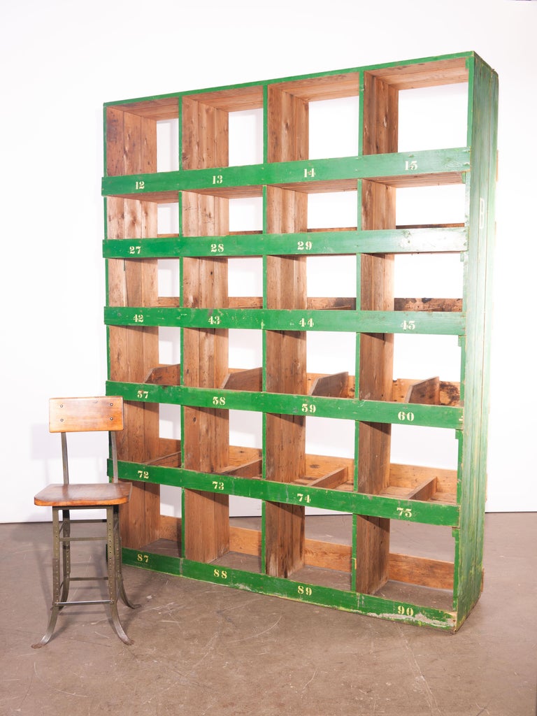 Very Large Victorian Pigeon Hole Unit, Storage, Shelving Unit, 4 Bay at