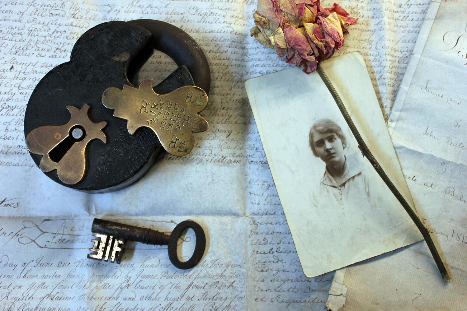 Late 19th Century Very Large Victorian Steel Padlock and Key, circa 1870