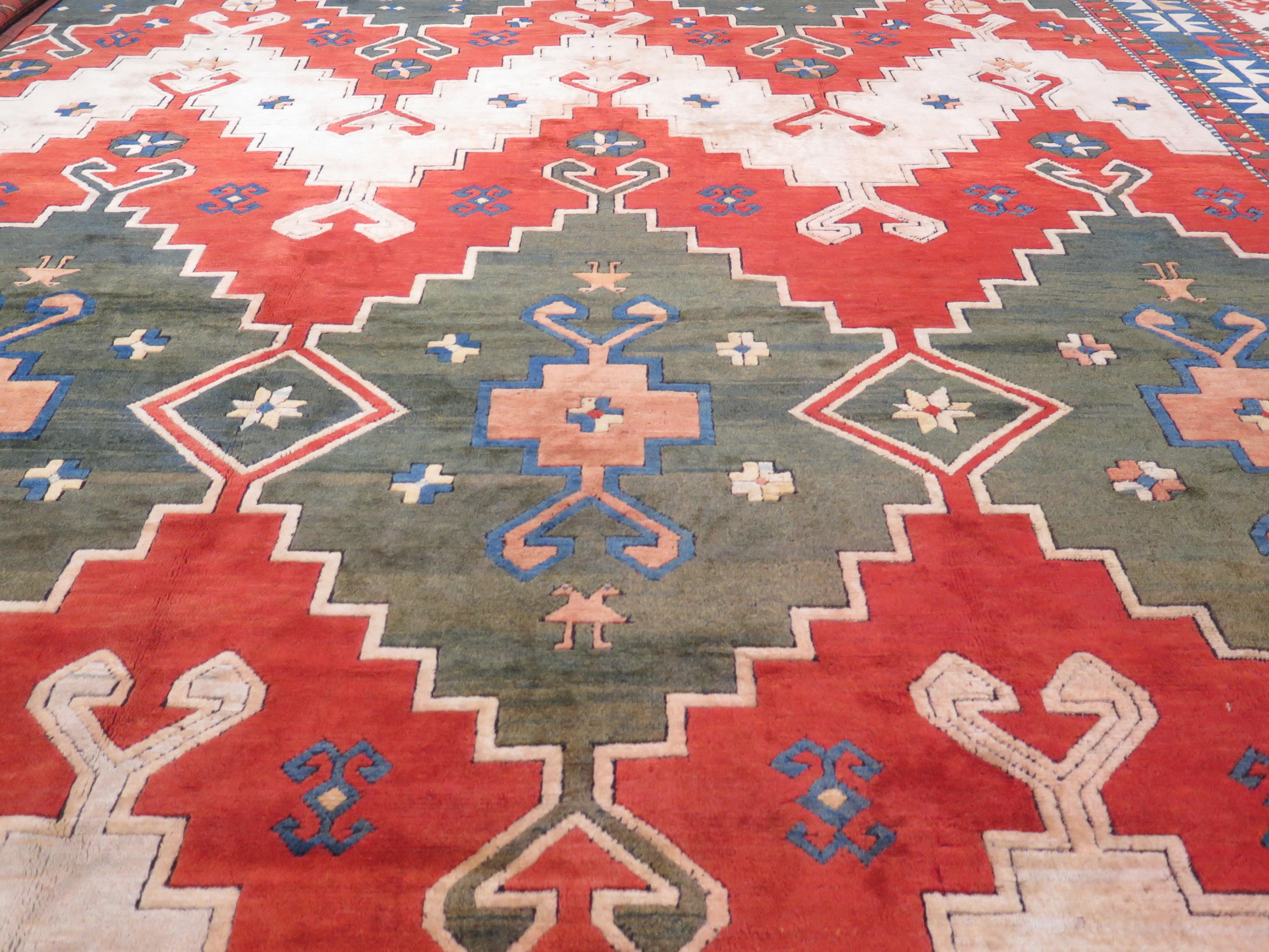 Turkish Very Large Vintage Anatolian Carpet For Sale