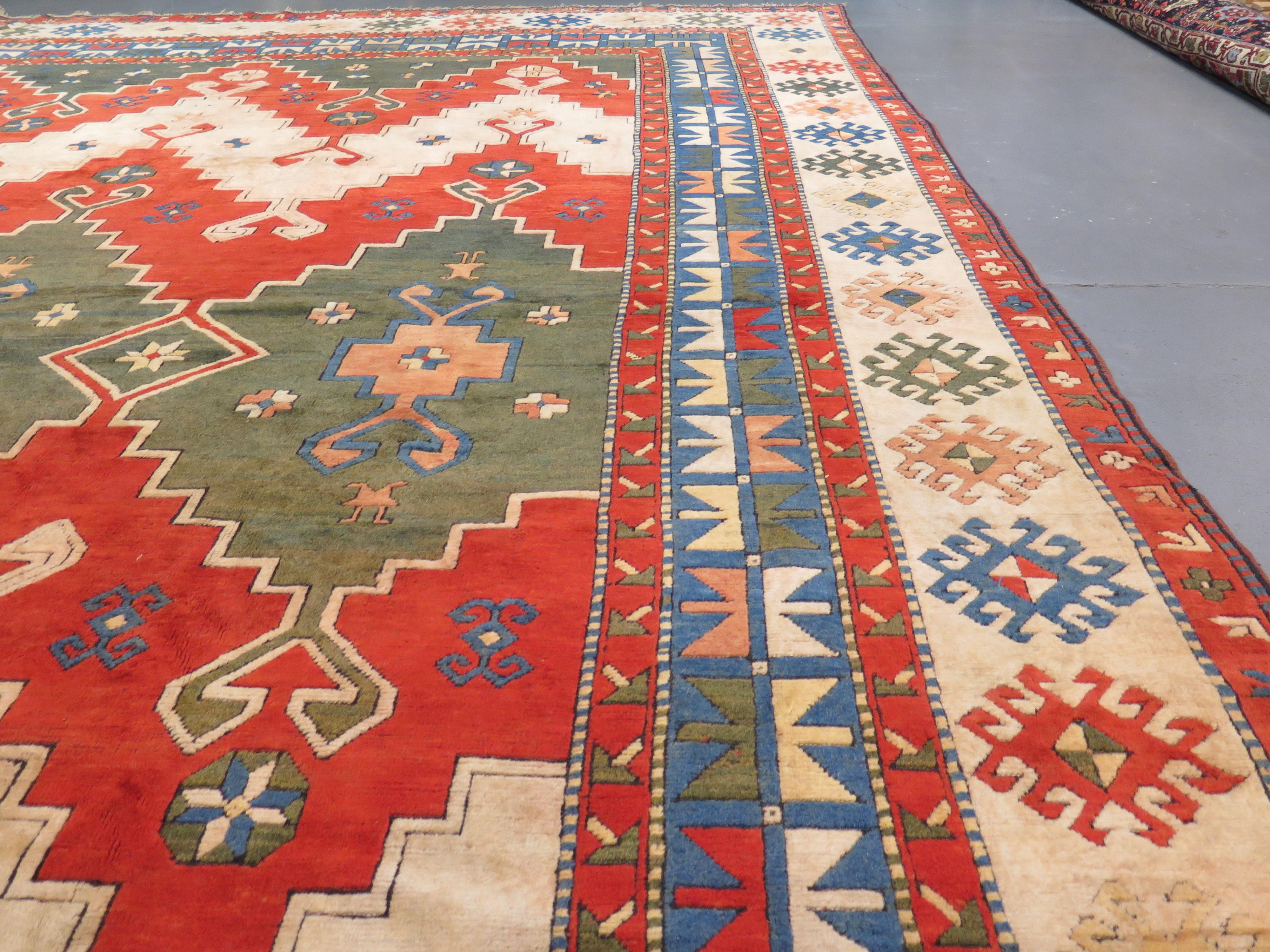 Hand-Knotted Very Large Vintage Anatolian Carpet For Sale