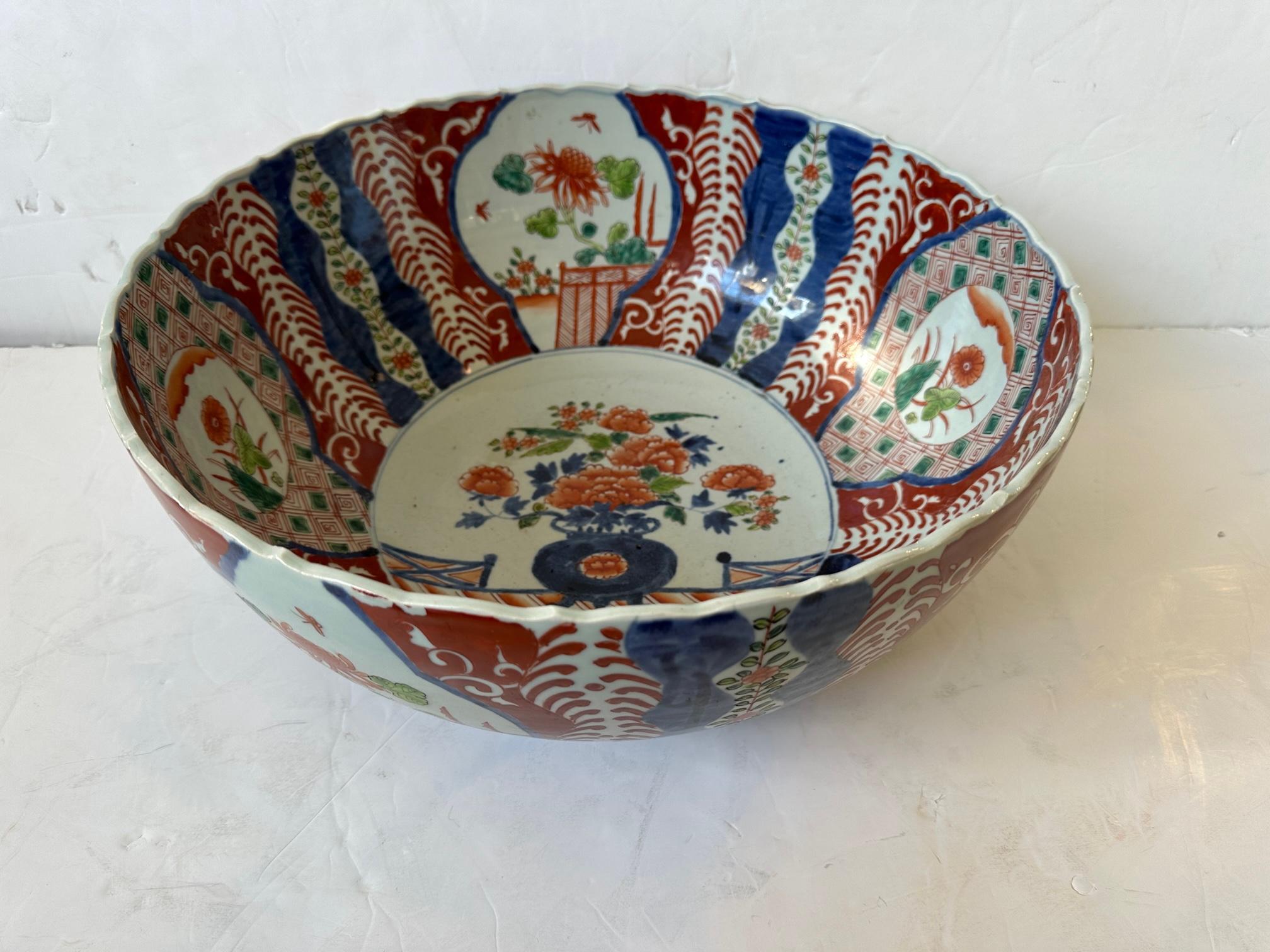 Very Large Vintage Chinese Bowl Centerpiece For Sale 1
