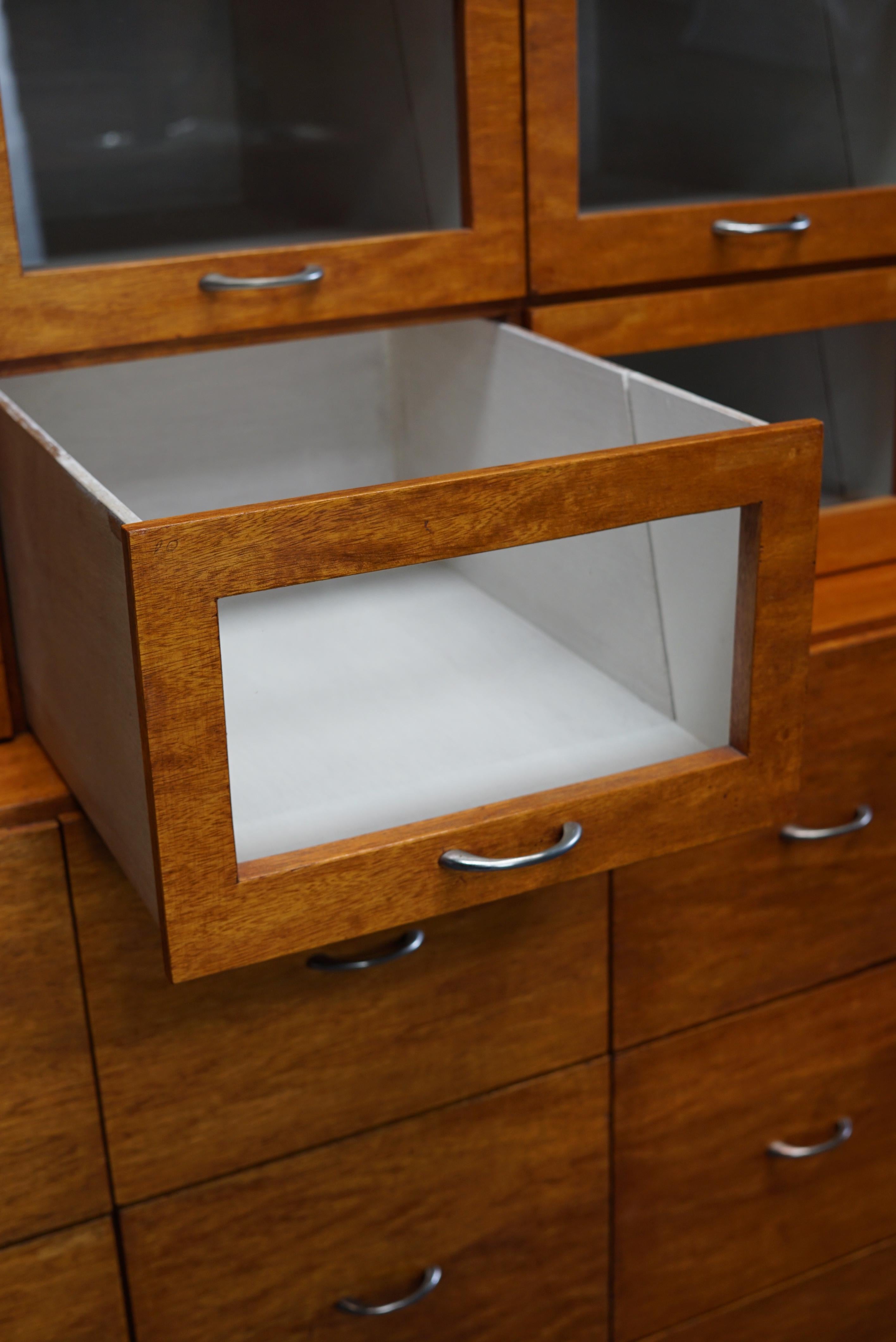 Very Large Vintage Dutch Oak Haberdashery Shop Cabinet, 1950s 10