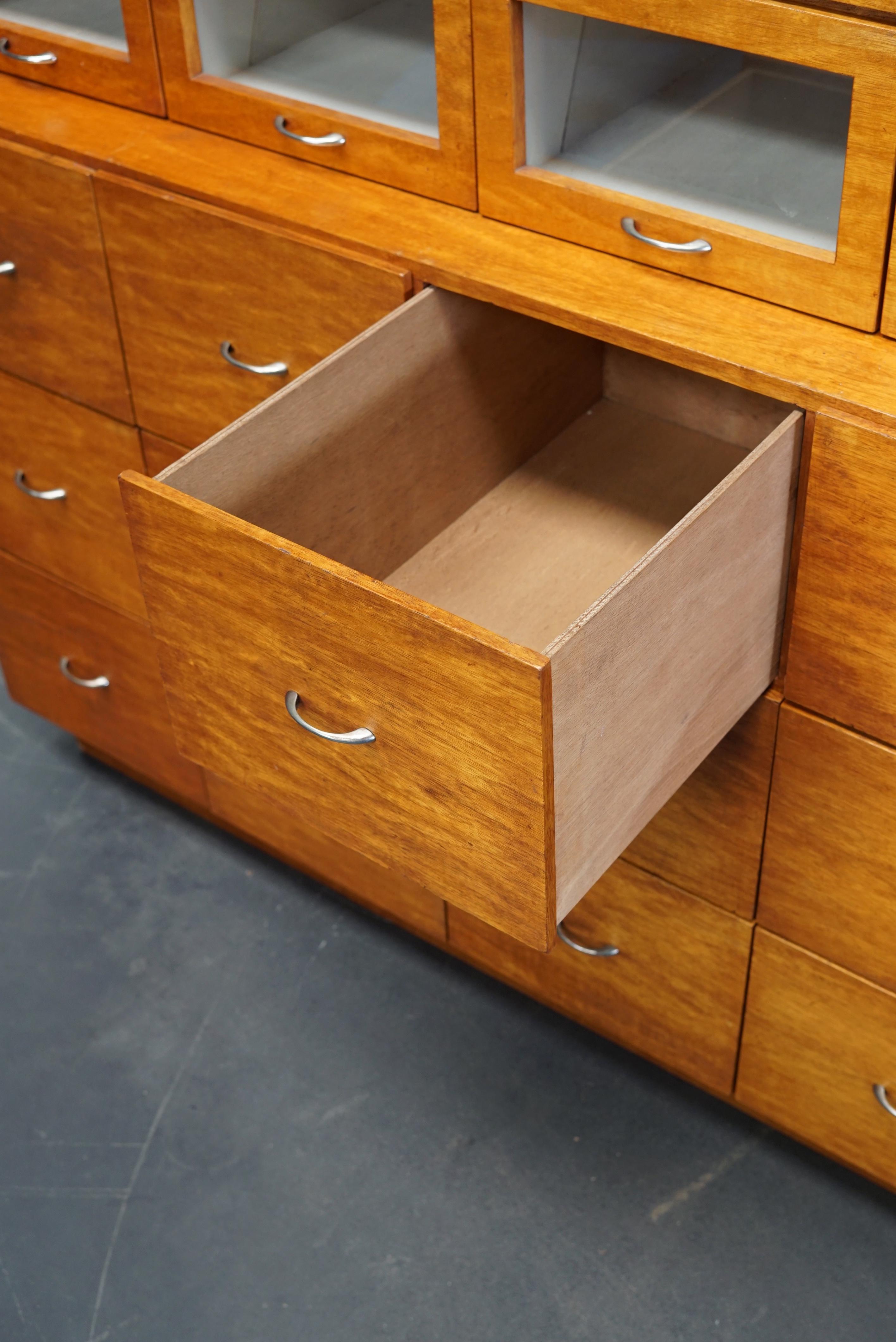 Very Large Vintage Dutch Oak Haberdashery Shop Cabinet, 1950s 14