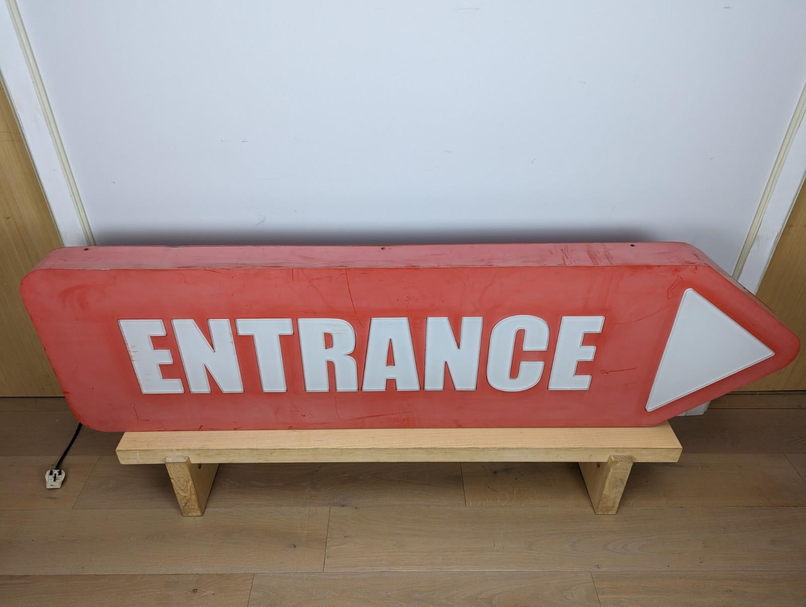 Industrial Very large Vintage 'Entrance' Sign For Sale